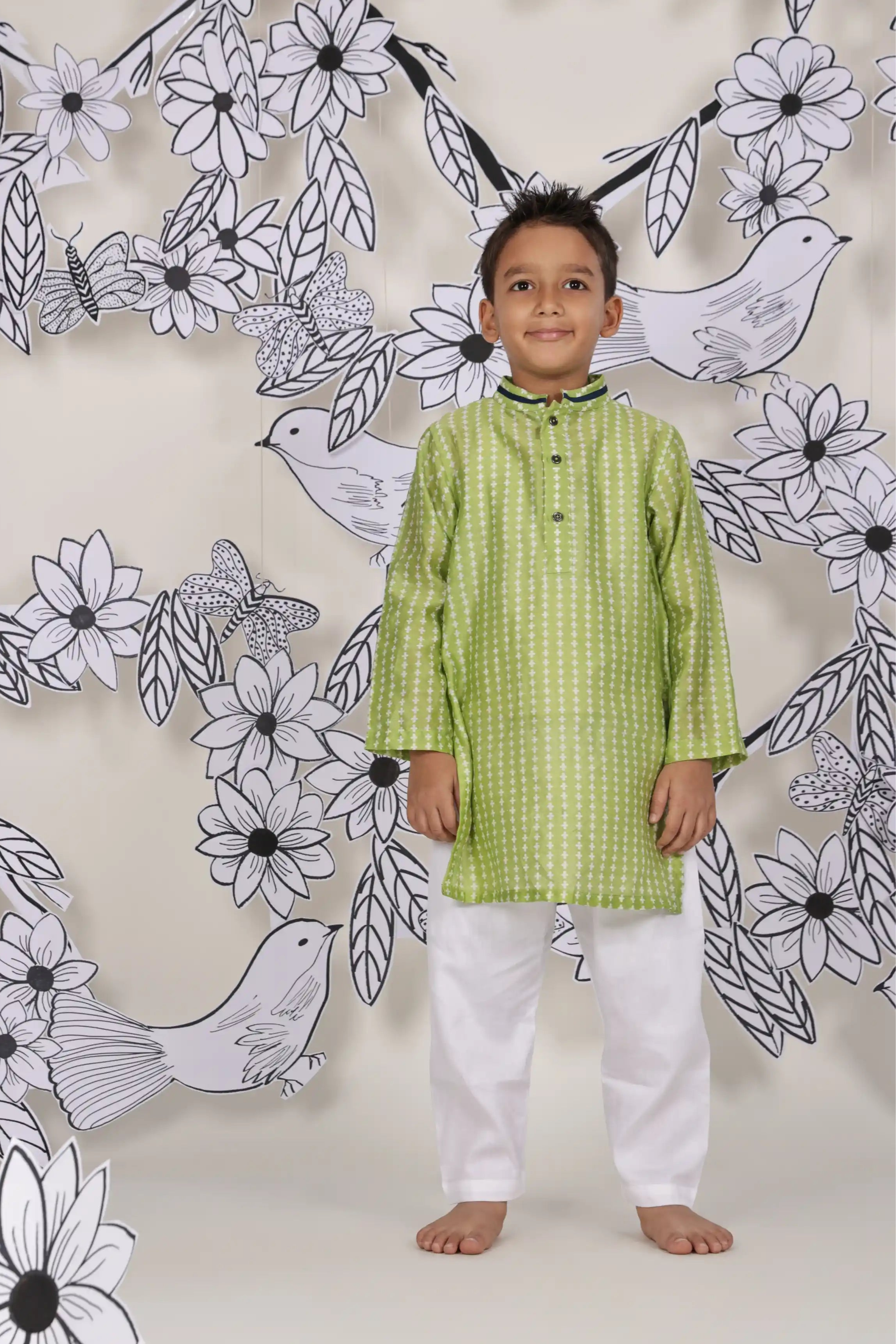 Lime Blossom Boys Kurta Set
