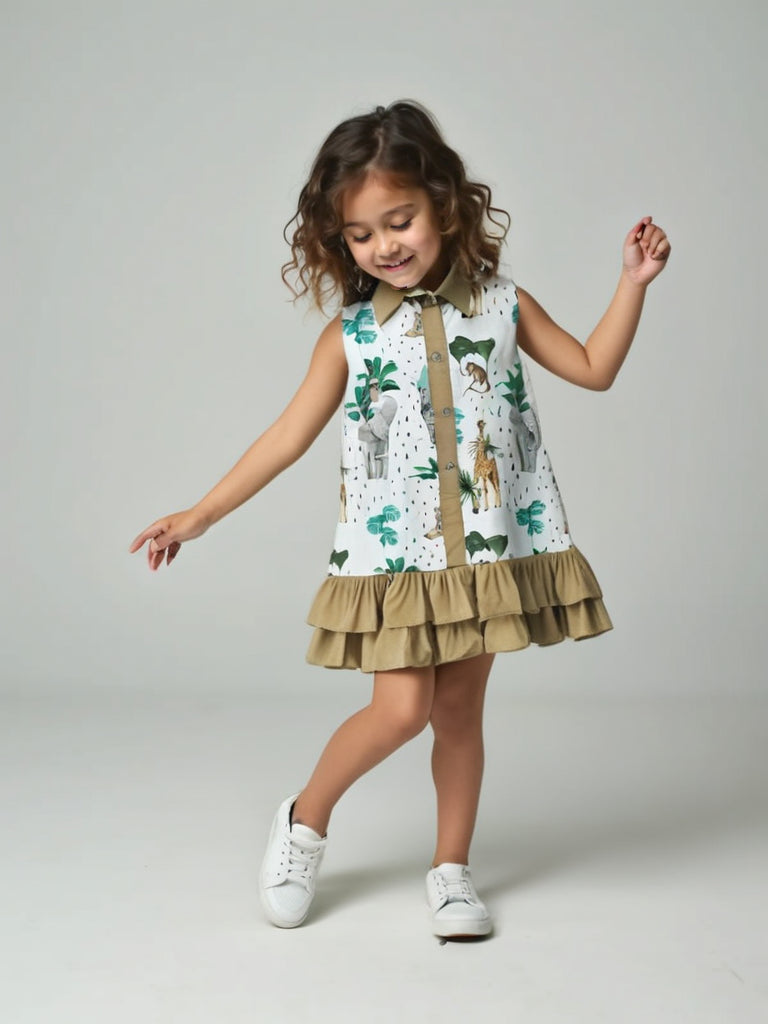 Wild Adventures Cotton Safari Dress