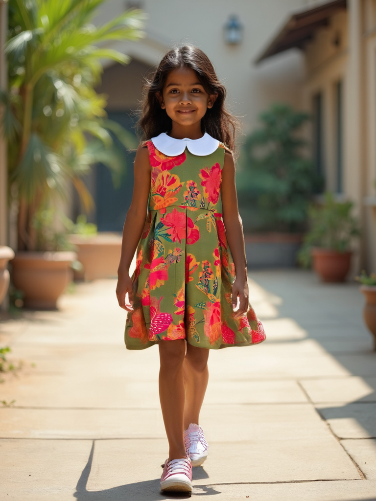 Blossom Breeze Peter Pan Cotton Dress