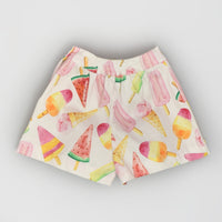 Ice-cream Print Shorts for Girls