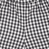 Black & White Check Shorts for Girls