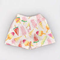 Ice-cream Print Shorts for Girls