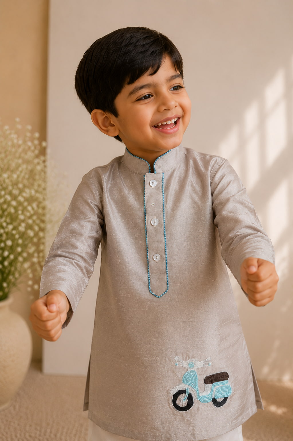 Vespa — Kurta Set in Champagne