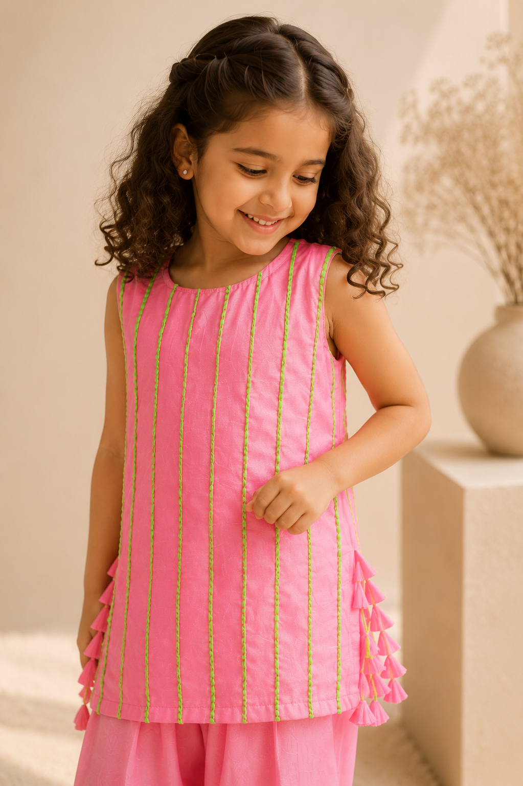 Candy — Kurta and Salwar Set in Pink