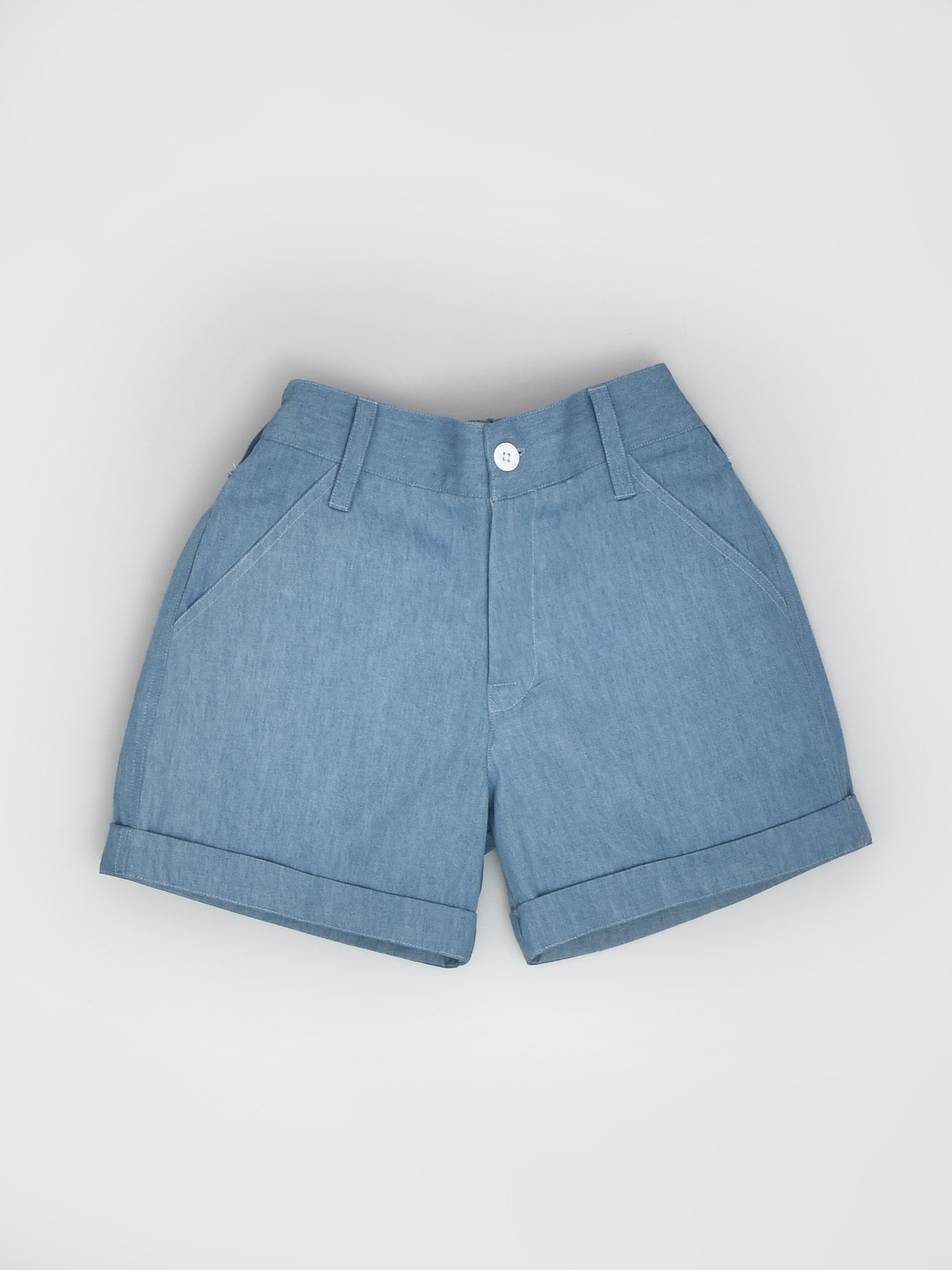 Solid Denim Short