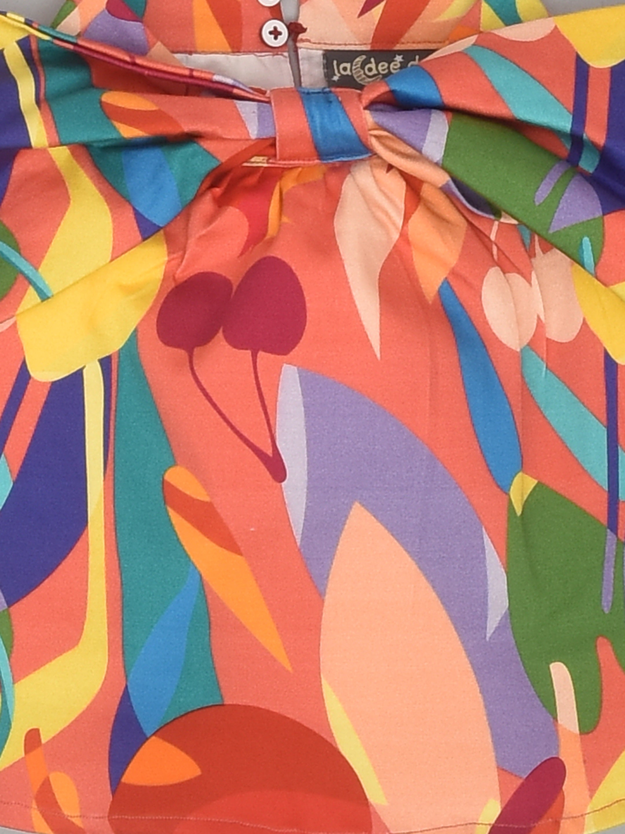 Pink Abstract Colourful Top