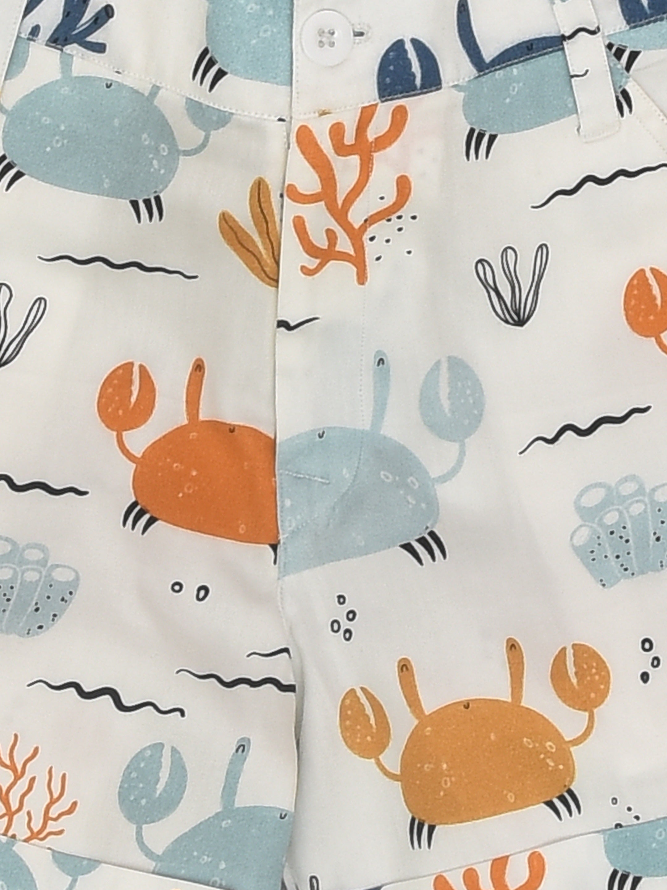 Crab Print Shorts