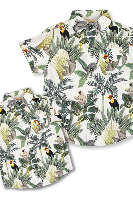 Father's Day Special : Twinning Set Tropical Print Shirts