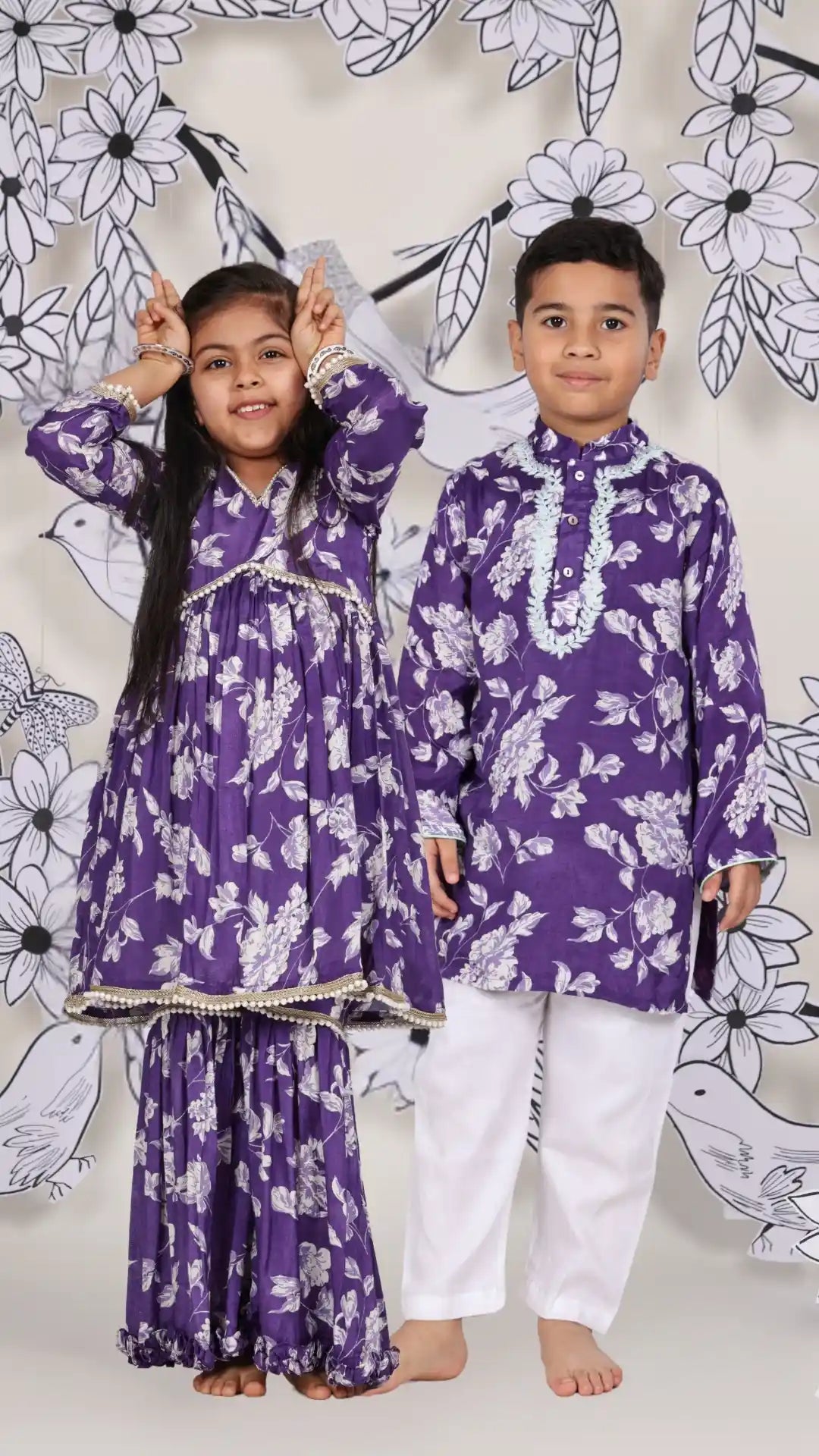 💜 Floral Whimsy Twinning Set