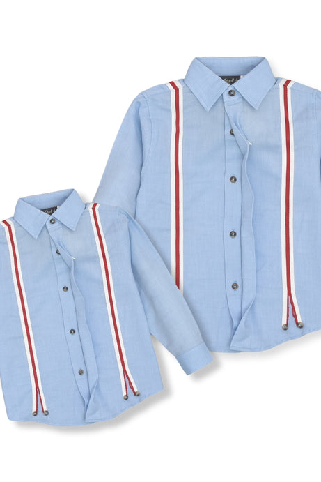 Father's Day Special : Twinning Set Blue Gallas Shirt