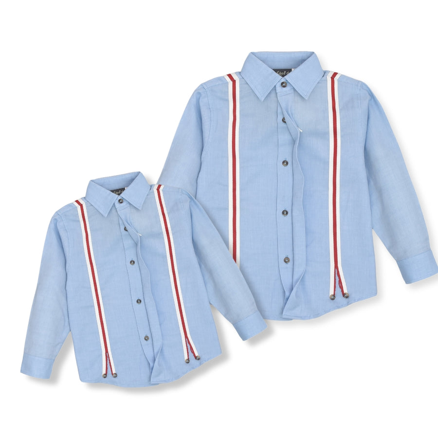 Father's Day Special : Twinning Set Blue Gallas Shirt