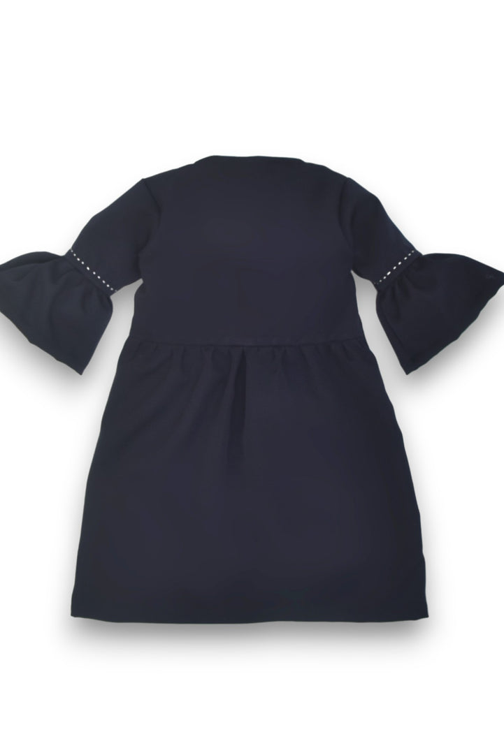 Blue Dress Adorned with Sweet Embroidered Cupcakes