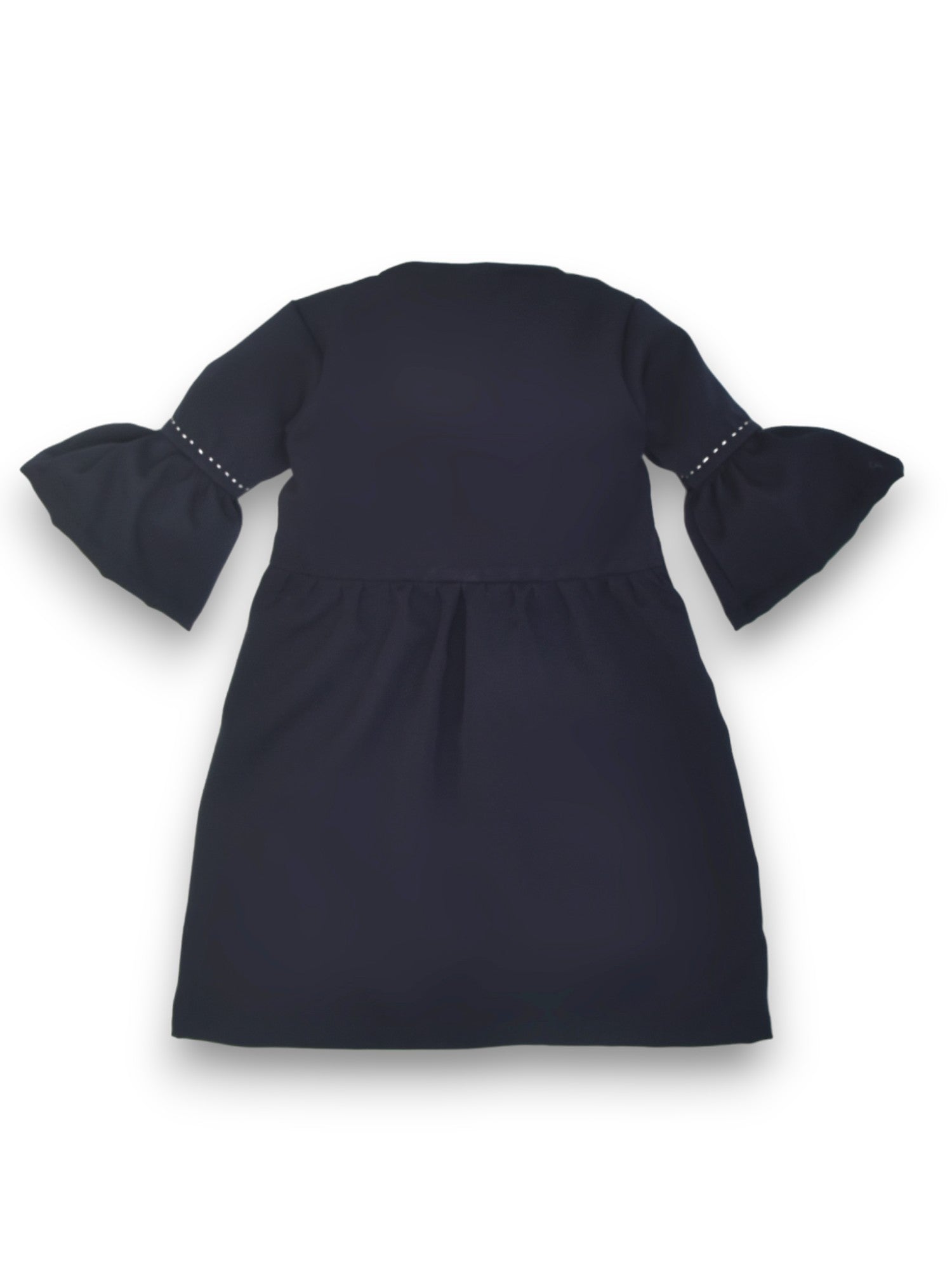 Blue Dress Adorned with Sweet Embroidered Cupcakes