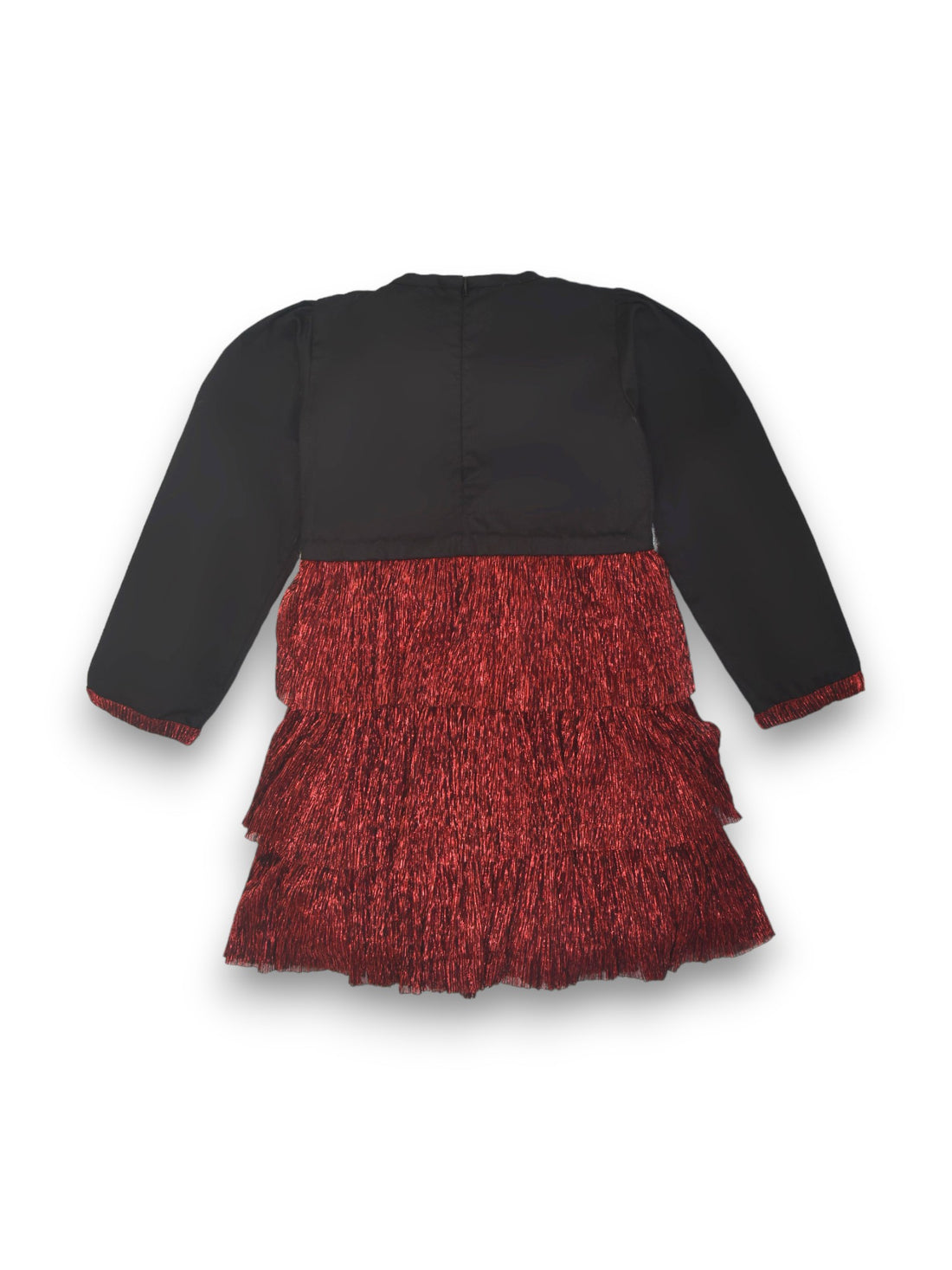 Black and Red Frill Dress Embracing a Bold Heart Design
