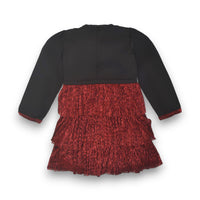 Black and Red Frill Dress Embracing a Bold Heart Design