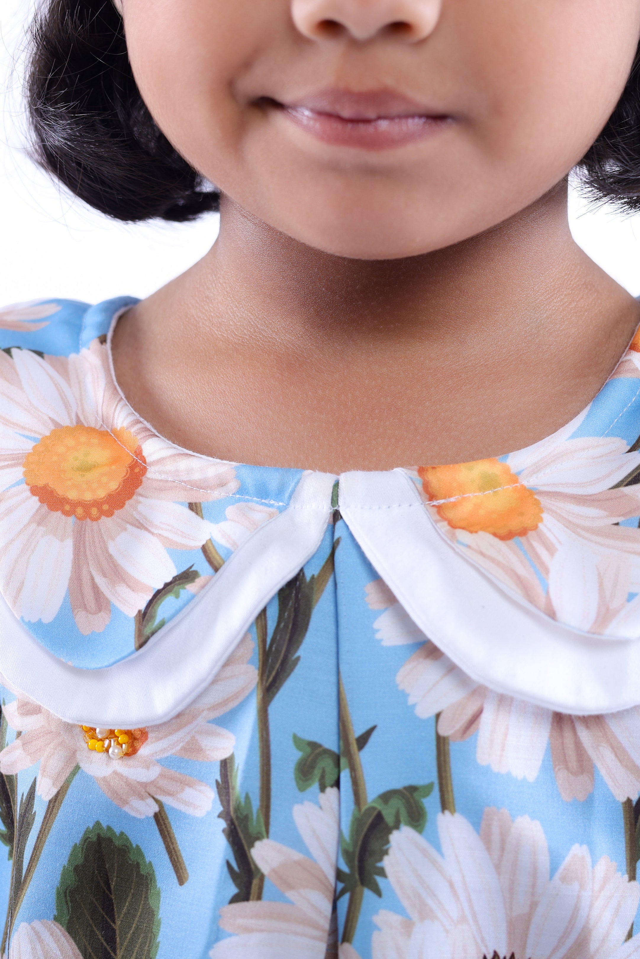 Blue and White Daisy Top and Shorts