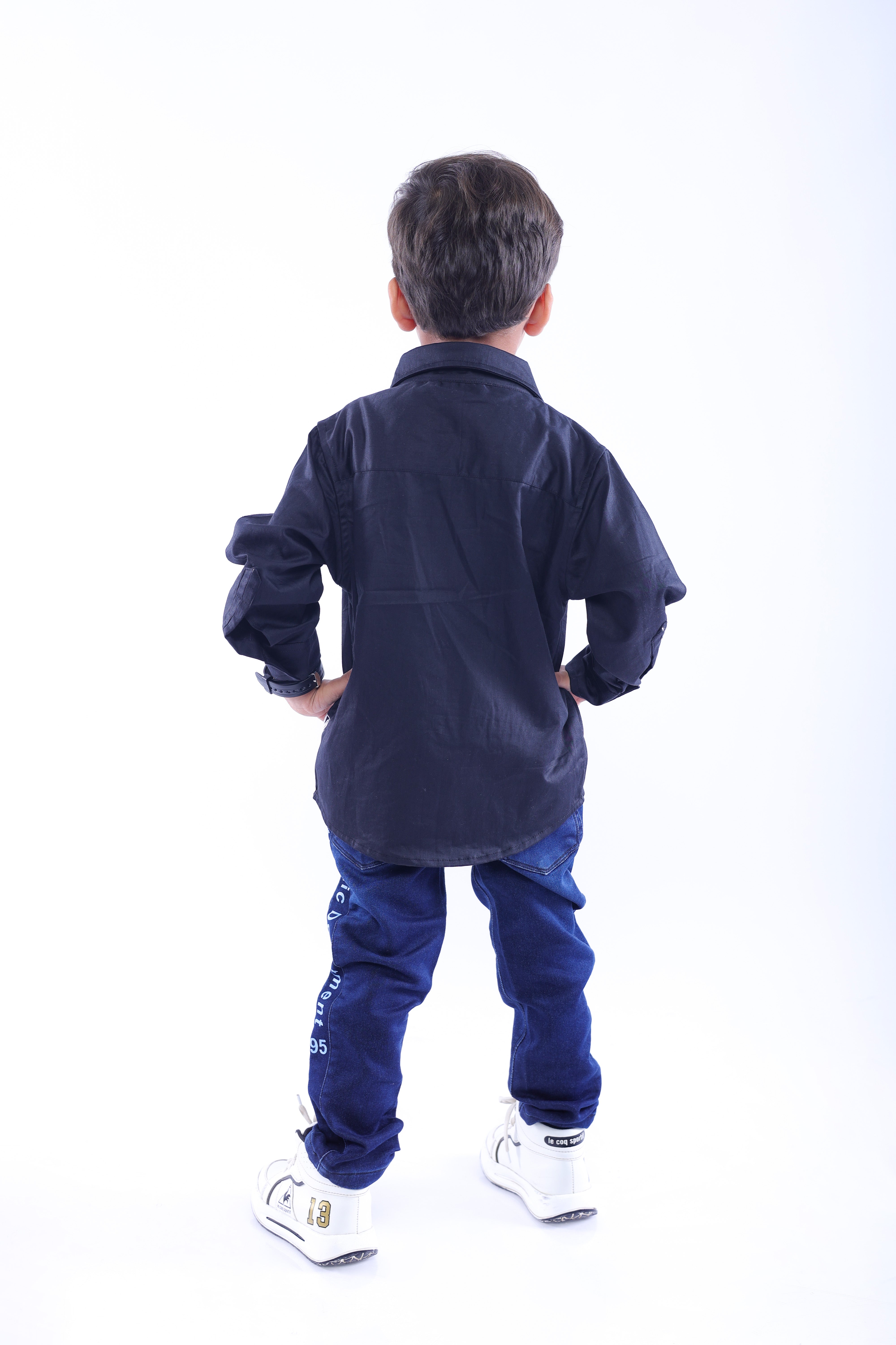 Black Football Embroidered Shirt