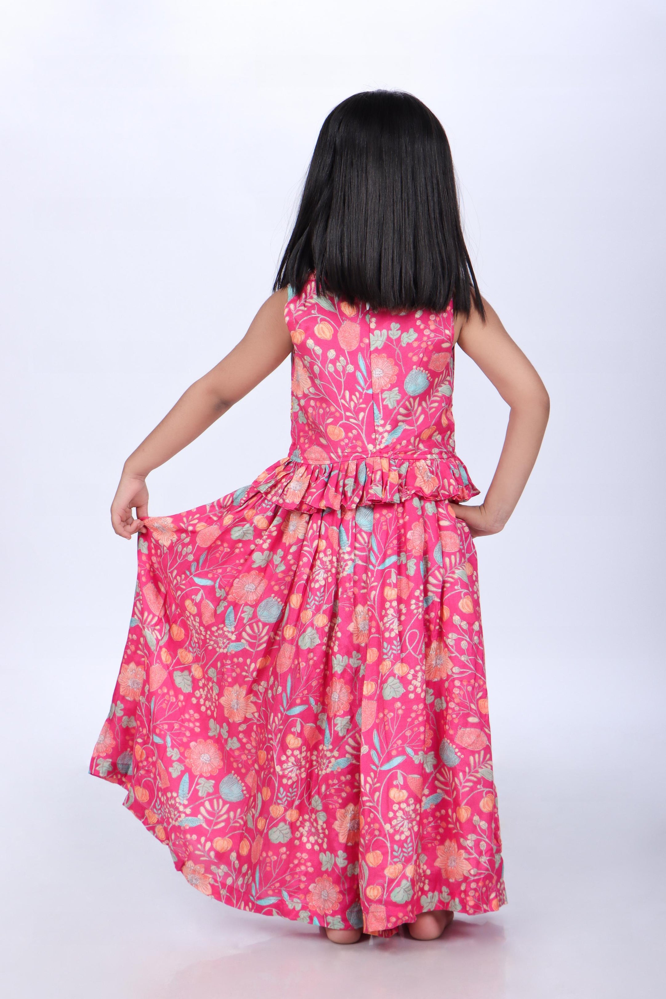 Pink Floral Top and Palazzo