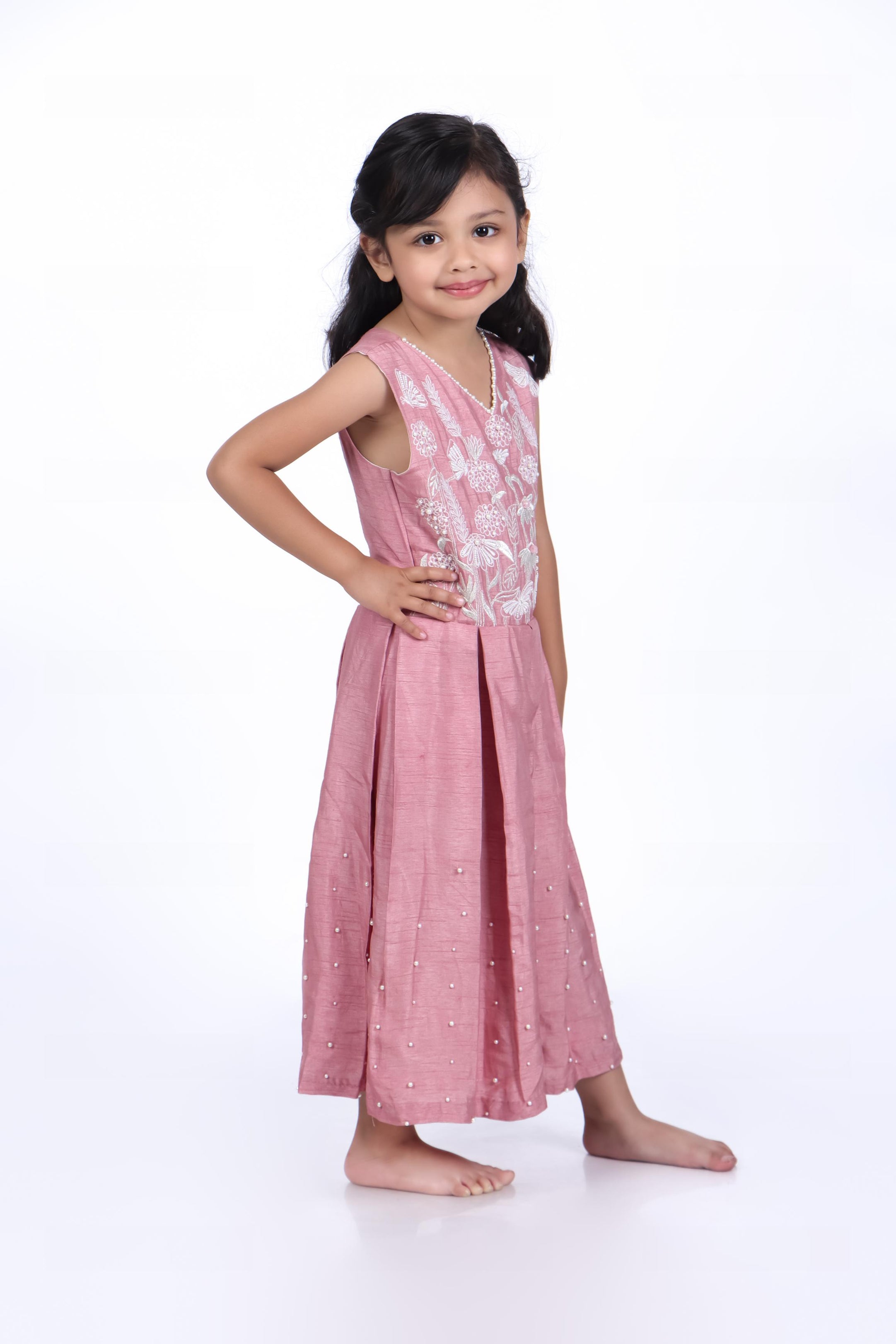 Onion Pink Floral Jumpsuit