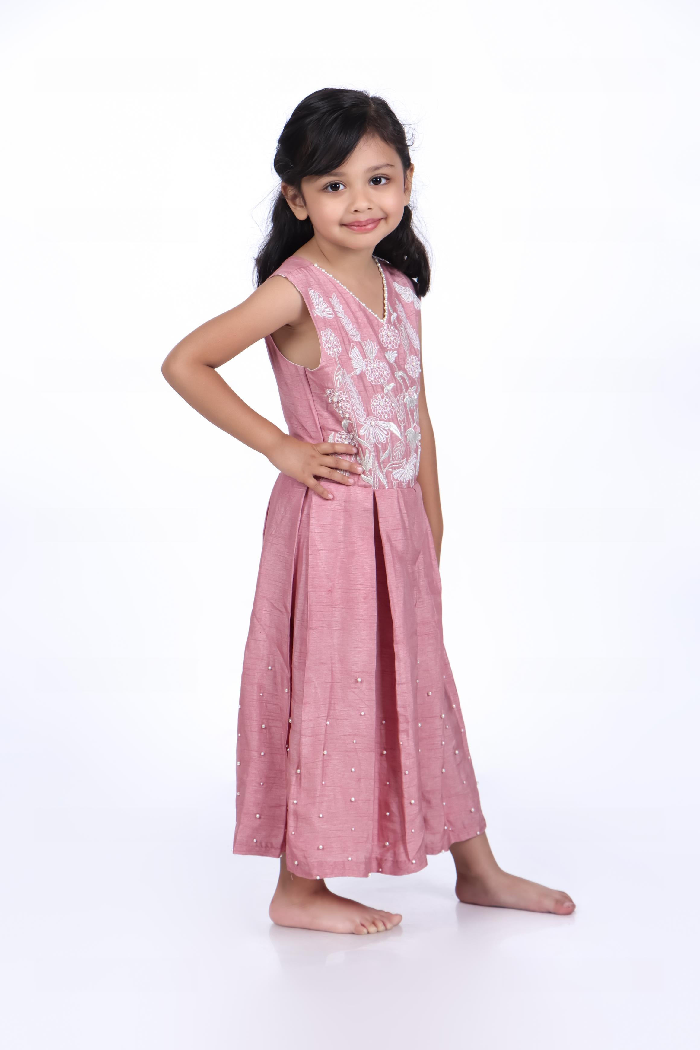 Onion Pink Floral Jumpsuit