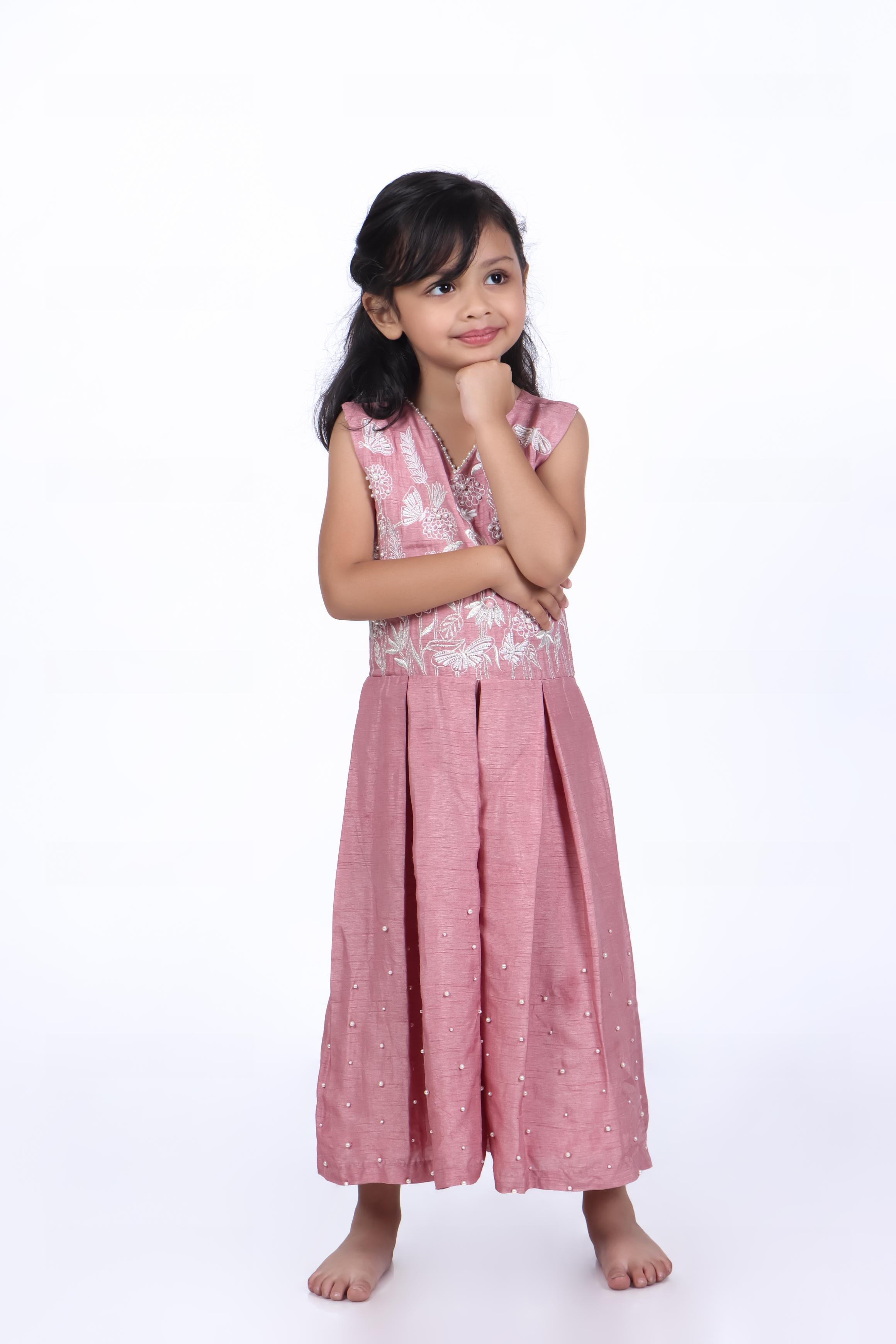 Onion Pink Floral Jumpsuit