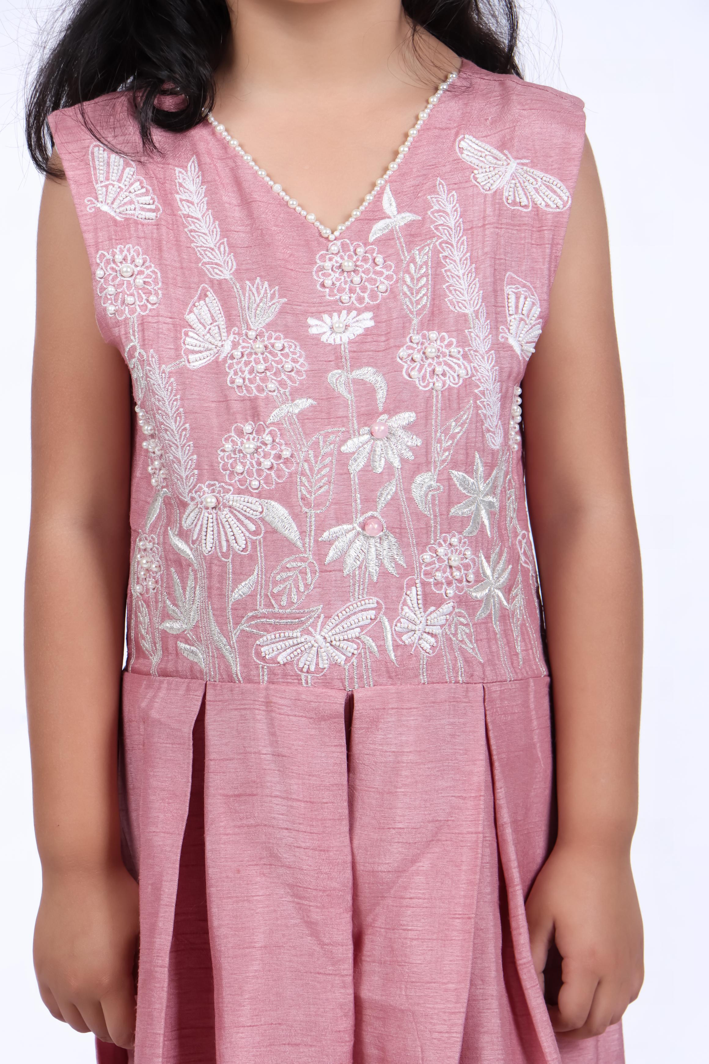 Onion Pink Floral Jumpsuit