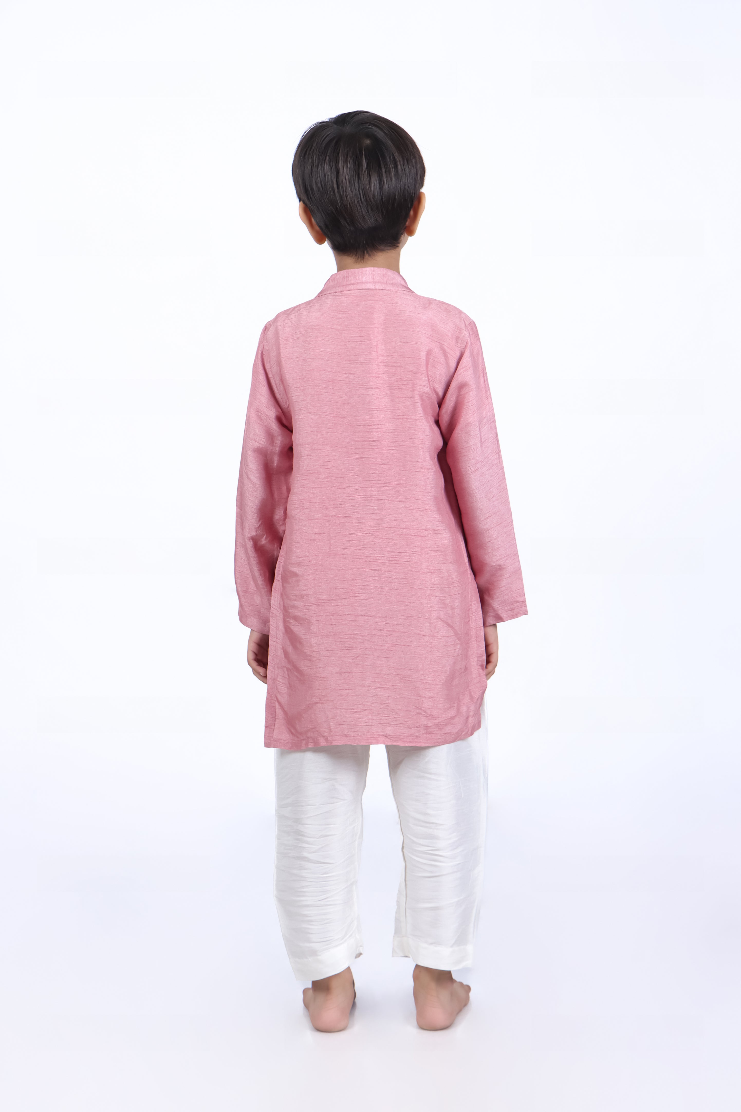 Onion Pink Kurta with Off White Pyjama