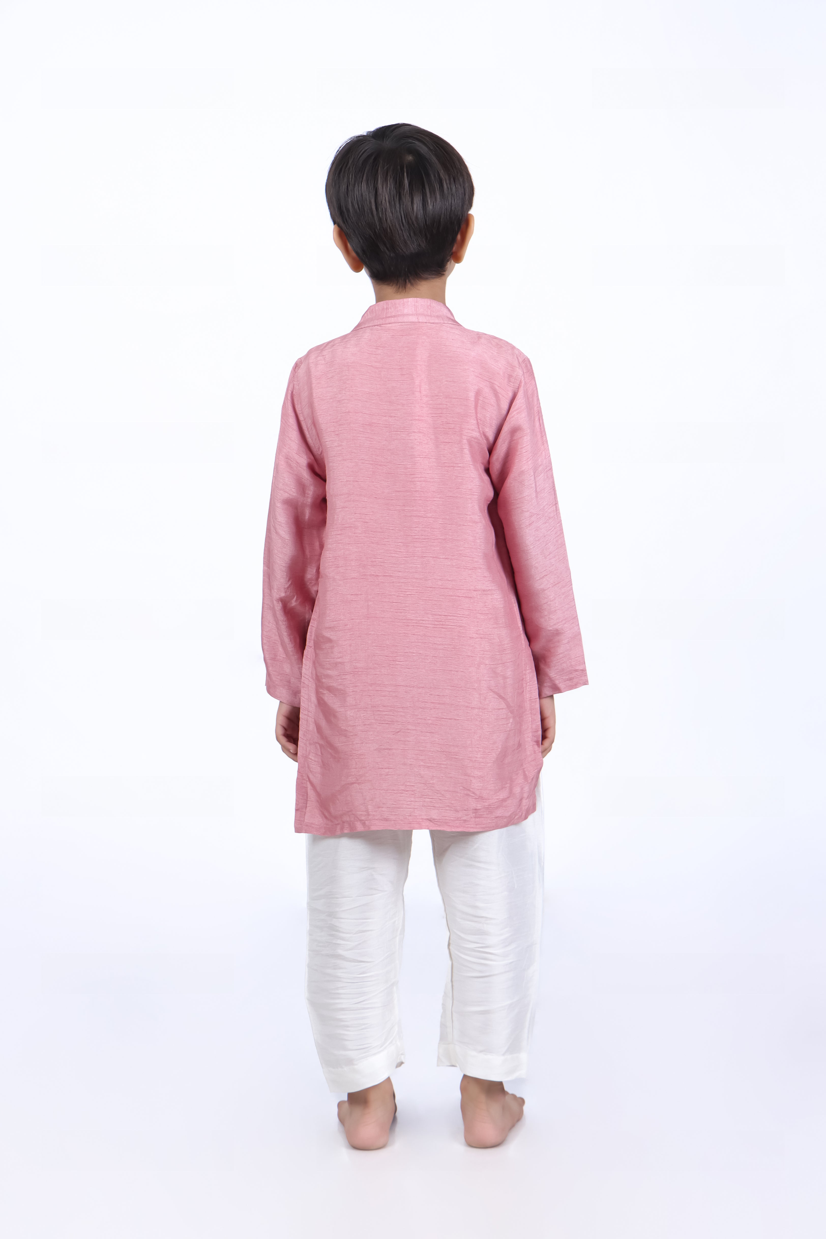 Onion Pink Kurta with Off White Pyjama