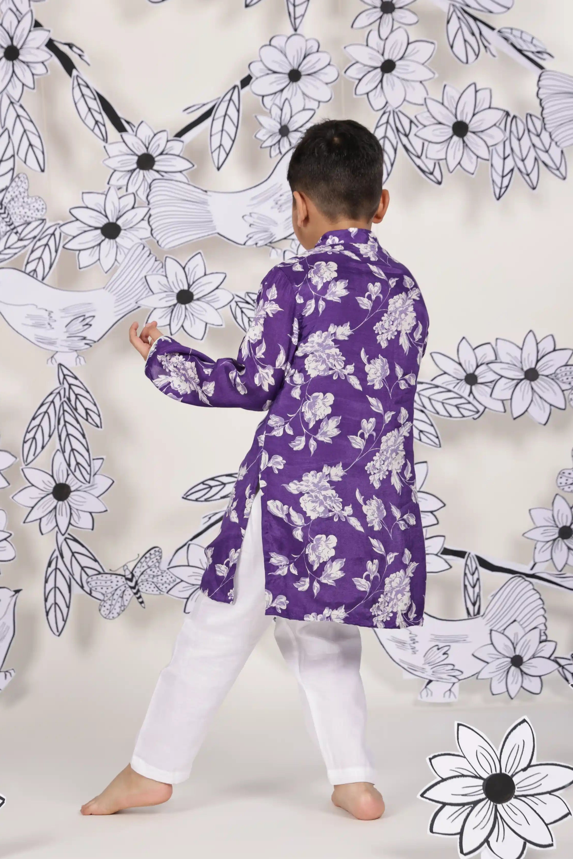 Mint Contrast Boys’ Kurta Set