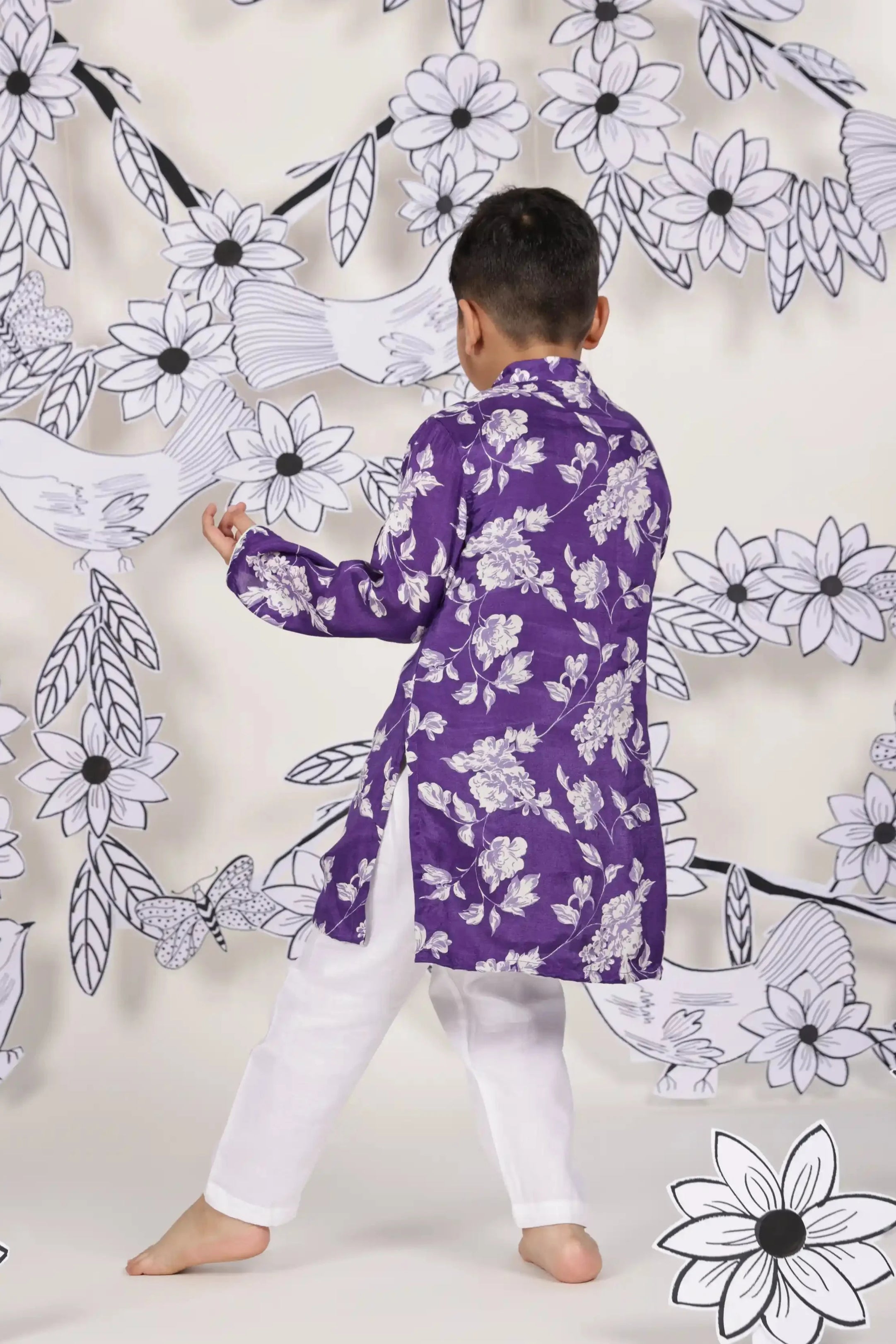 Mint Contrast Boys’ Kurta Set