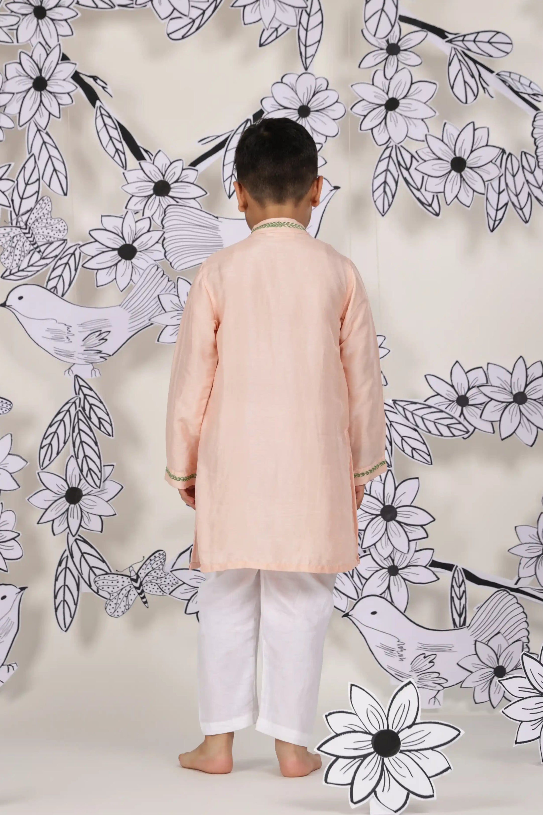 Sunset Bloom Boys Kurta Set