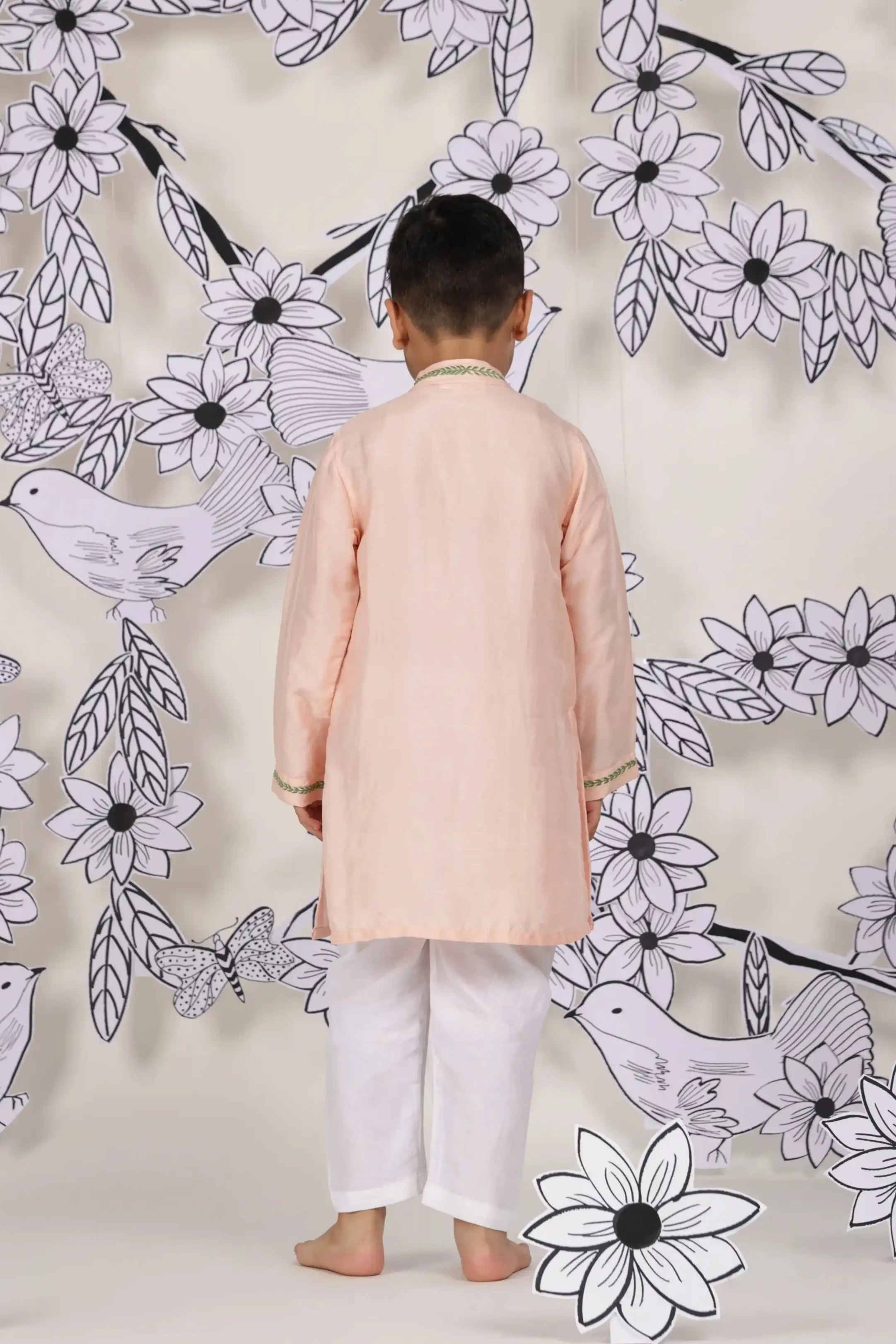 Sunset Bloom Boys Kurta Set