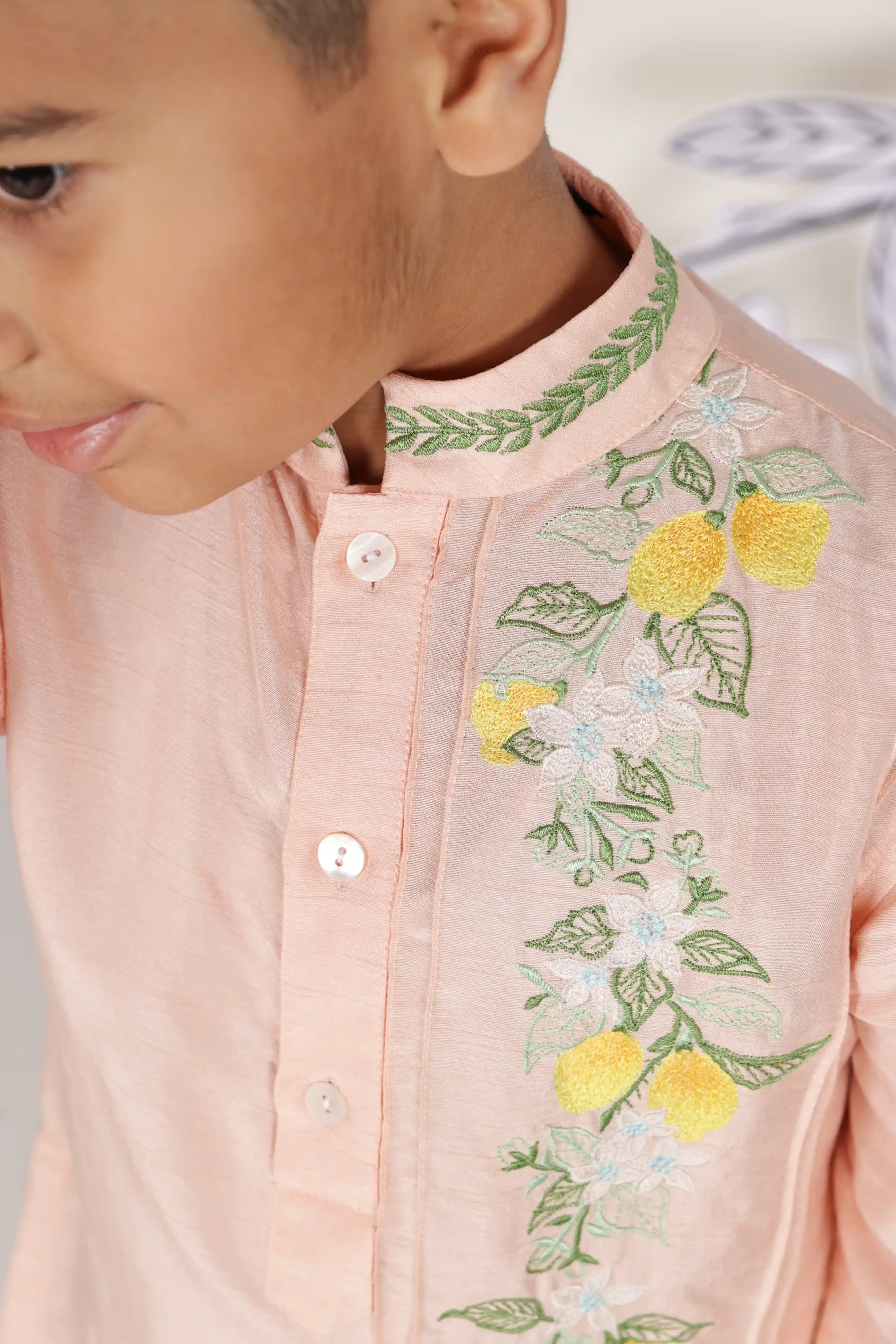 Sunset Bloom Boys Kurta Set