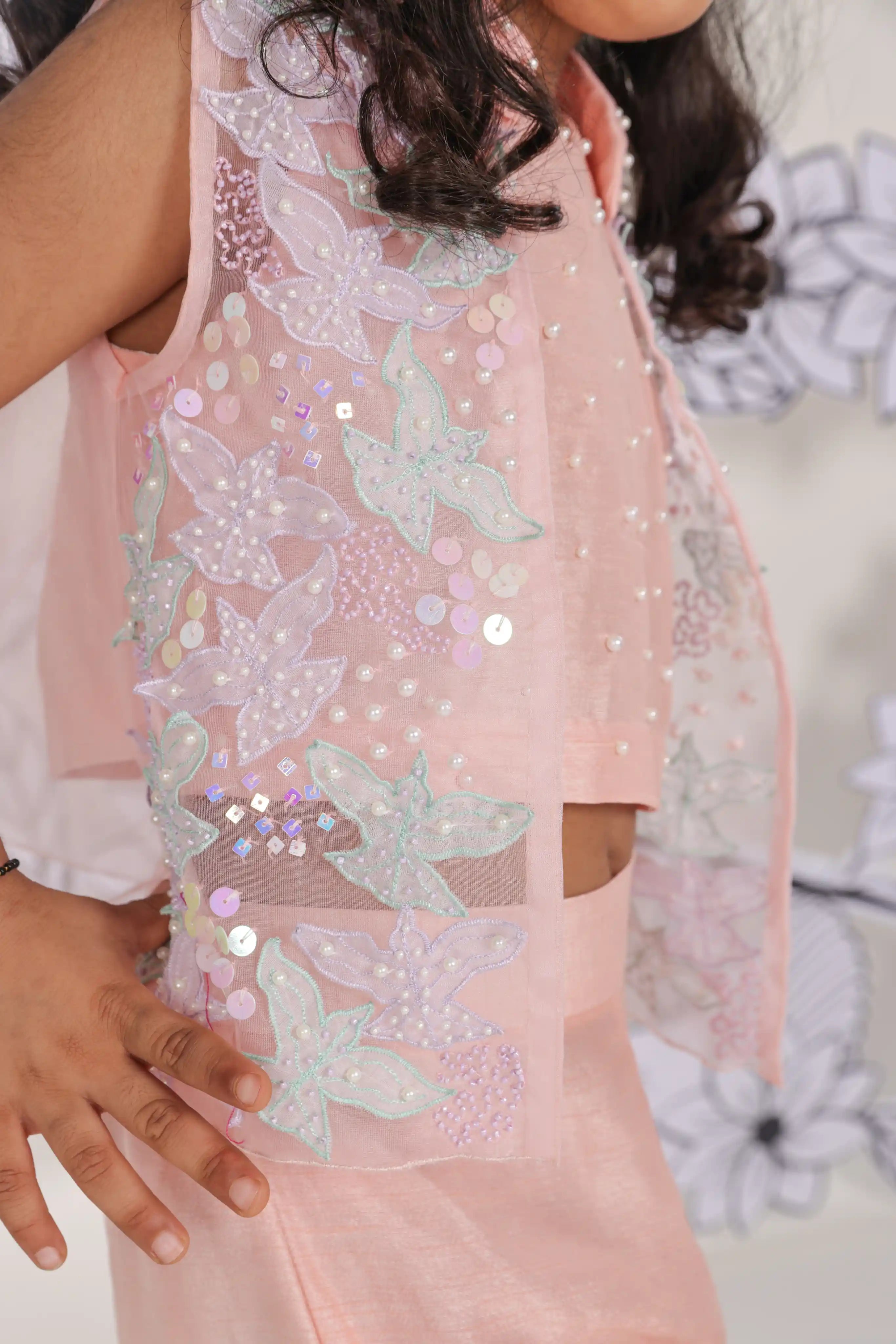 Peach Petal Girls Festive Set