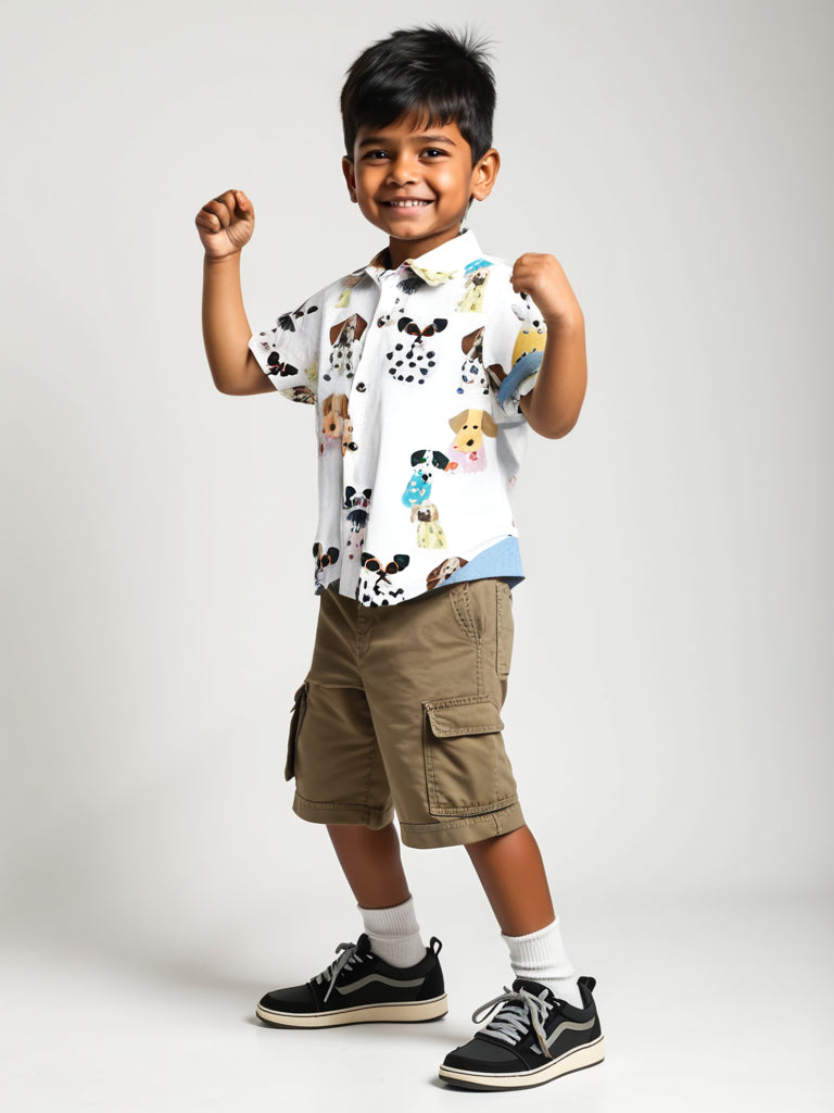 Puppy Parade Boys Cotton Shirt