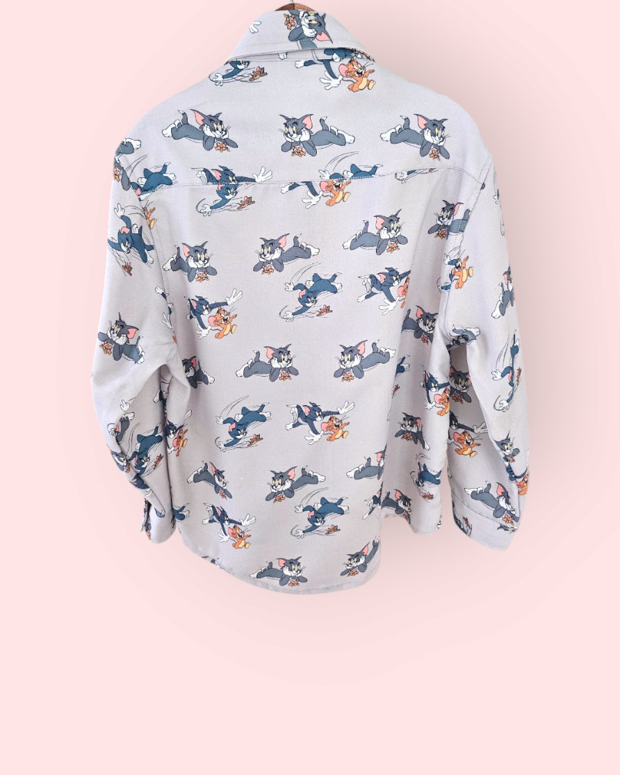 Tom & Jerry Print Boys Cotton Shirt