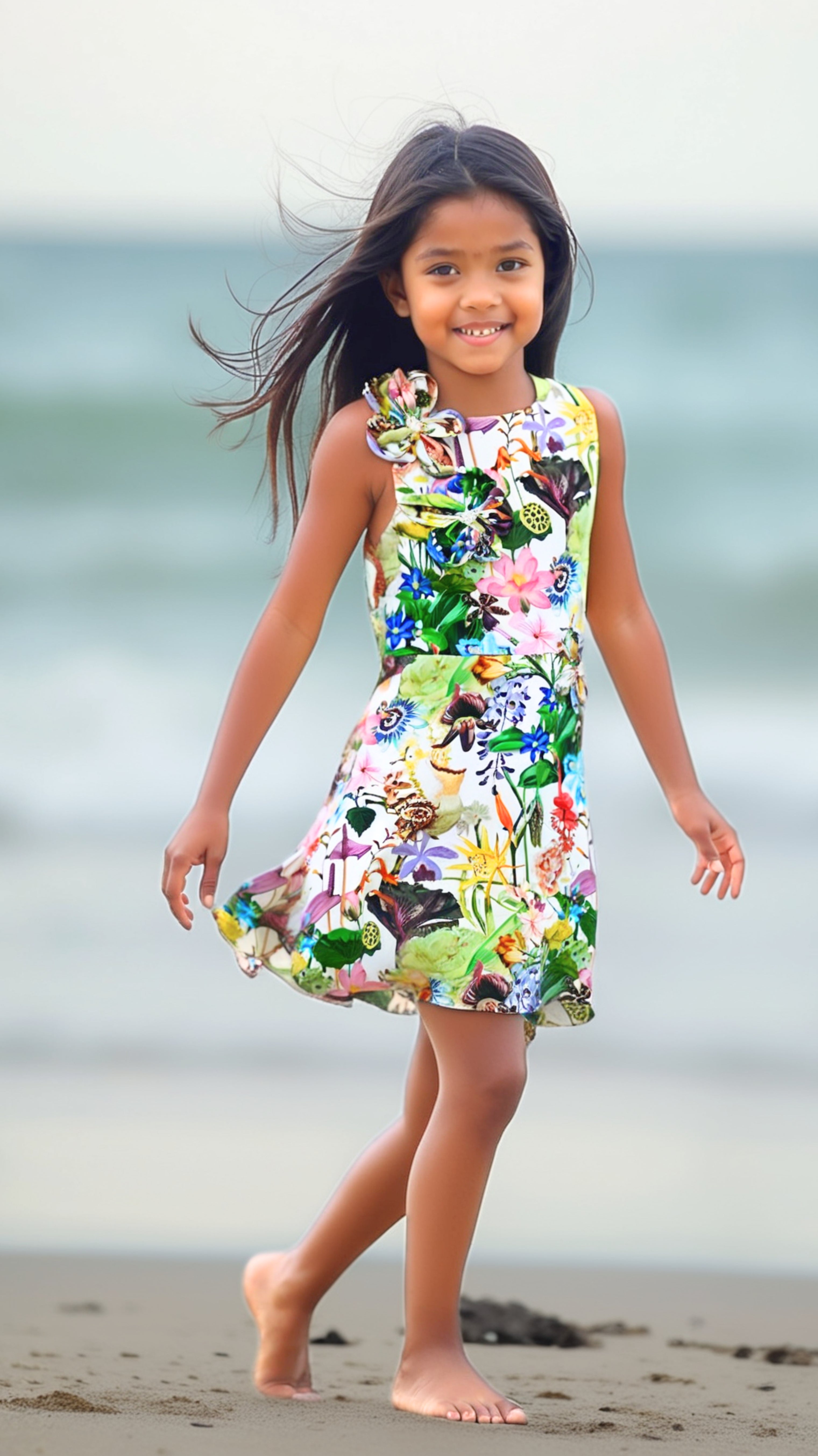 Botanical Bloom Colourful Cotton Dress