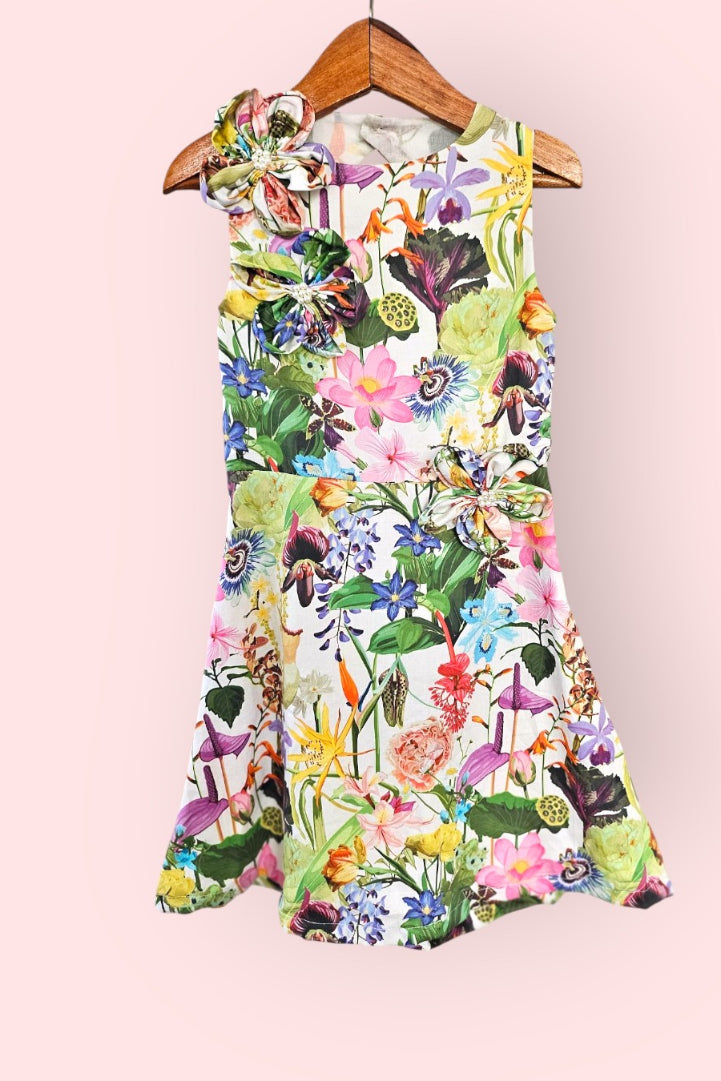 Botanical Bloom Colourful Cotton Dress