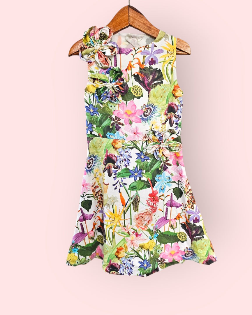 Botanical Bloom Colourful Cotton Dress