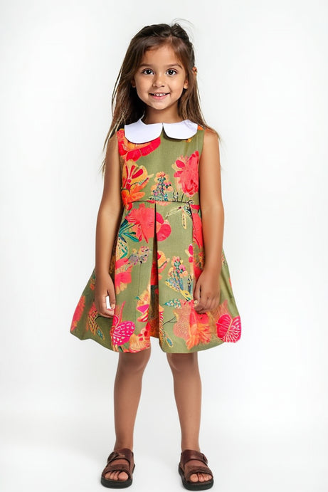 Blossom Breeze Peter Pan Cotton Dress