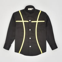 Black Shirt with Yellow Stripe
