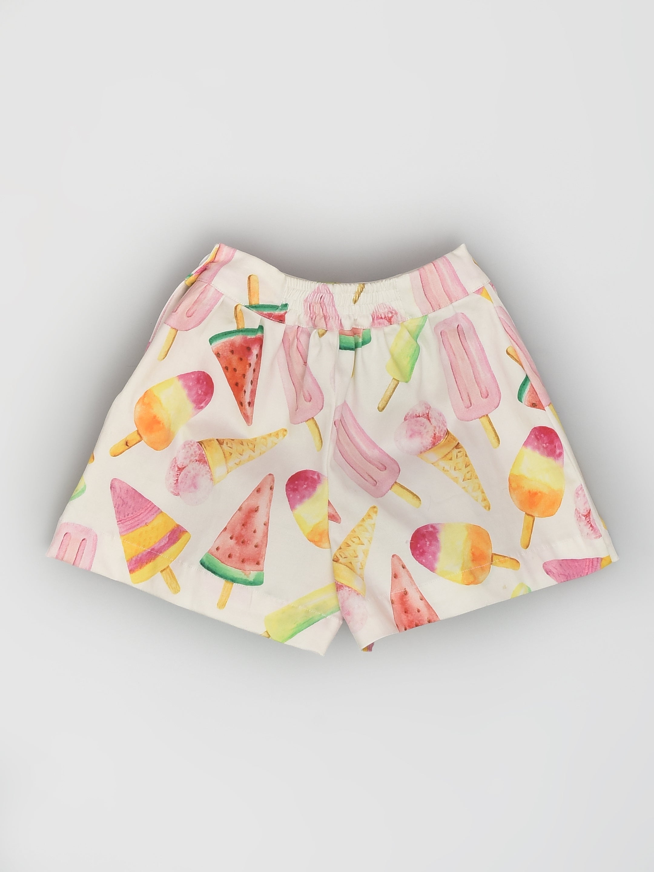 شورت بطبعة الآيس كريم للبنات