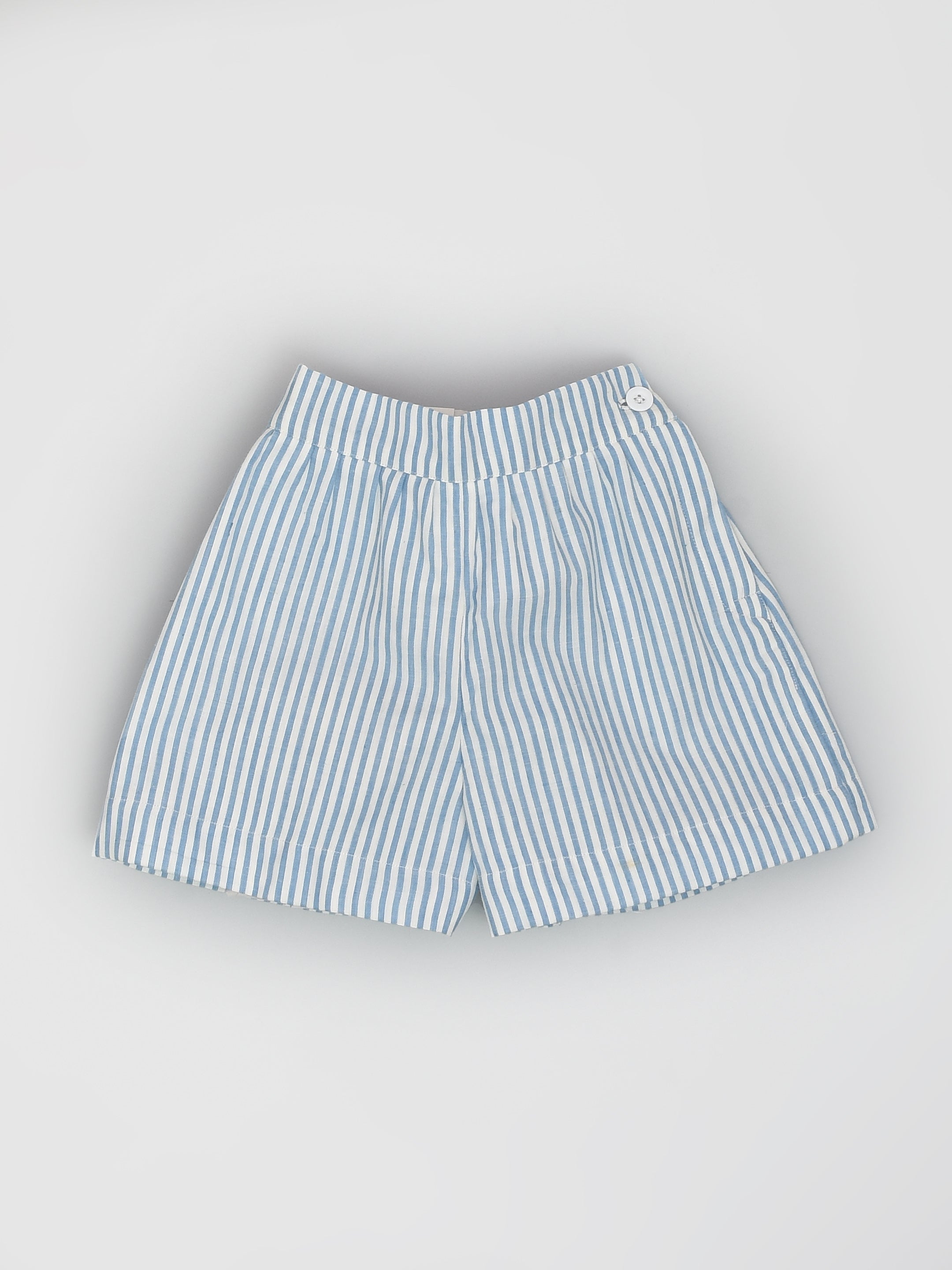 Blue & White Stripe Shorts