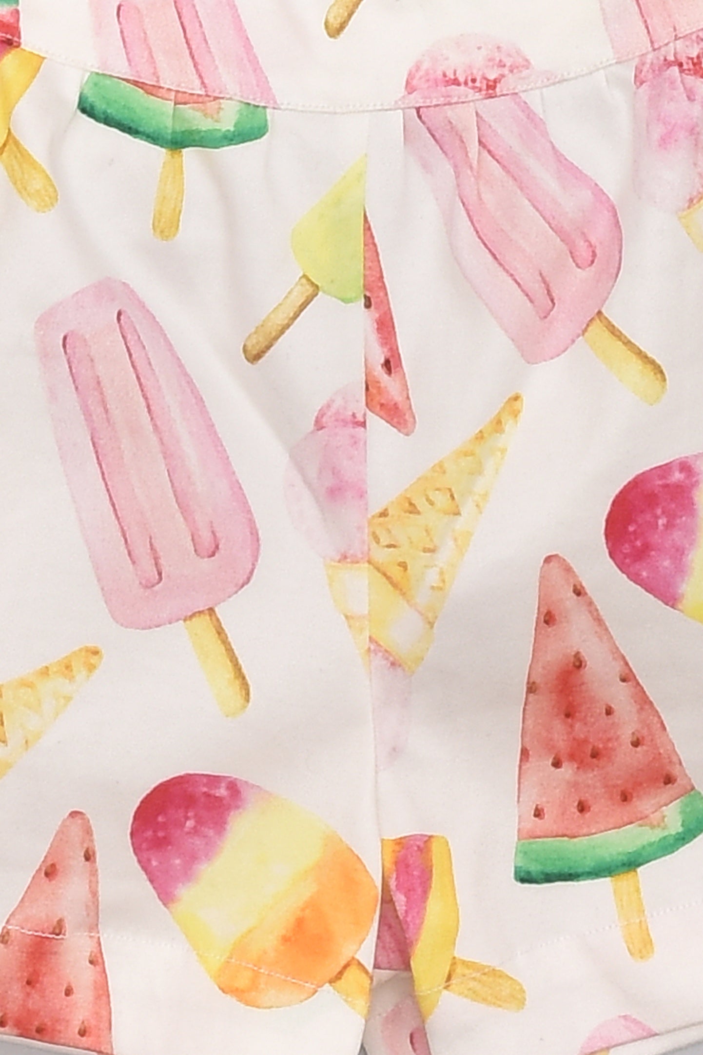 Ice-cream Print Shorts for Girls