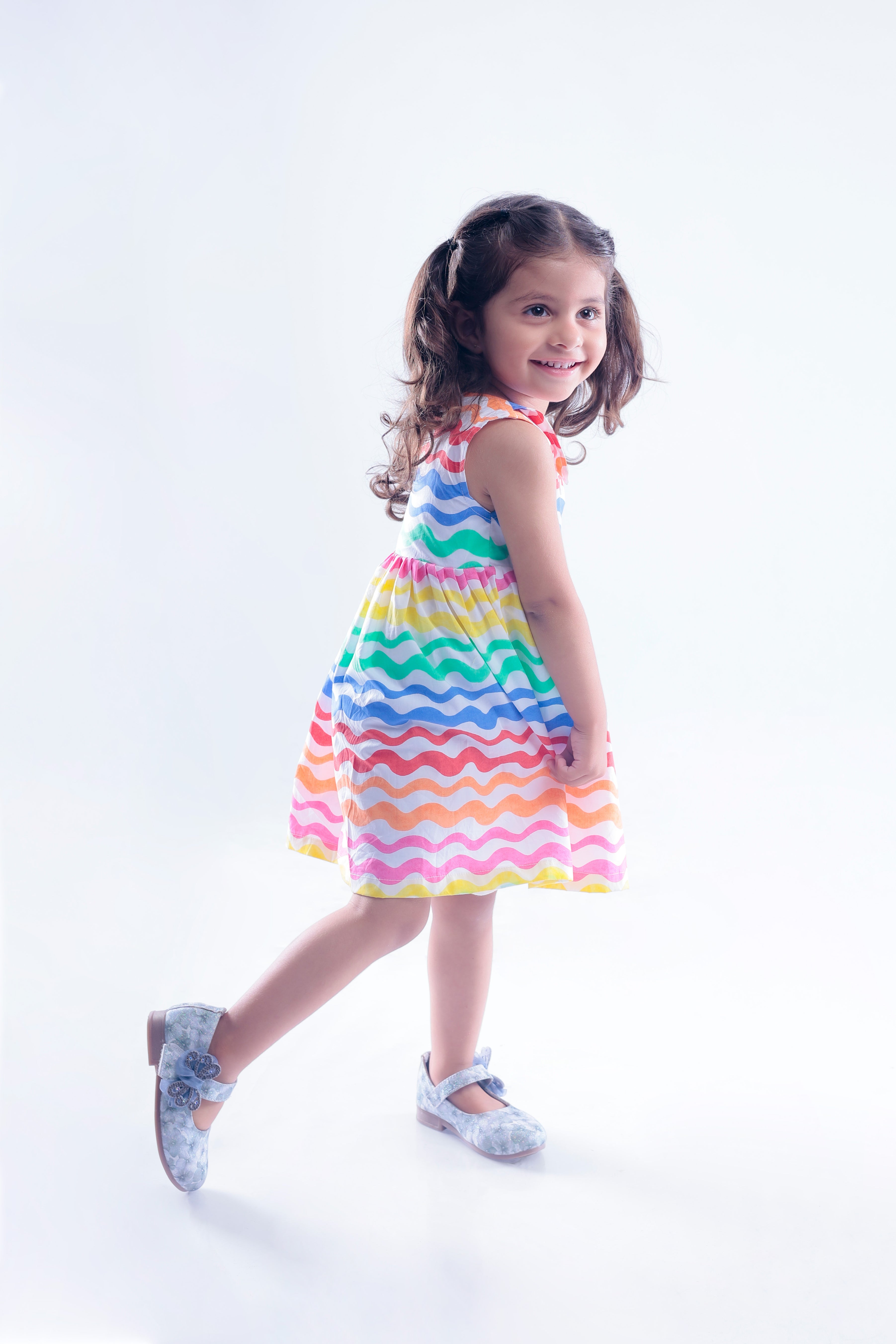 Multicoloured Wave Dress