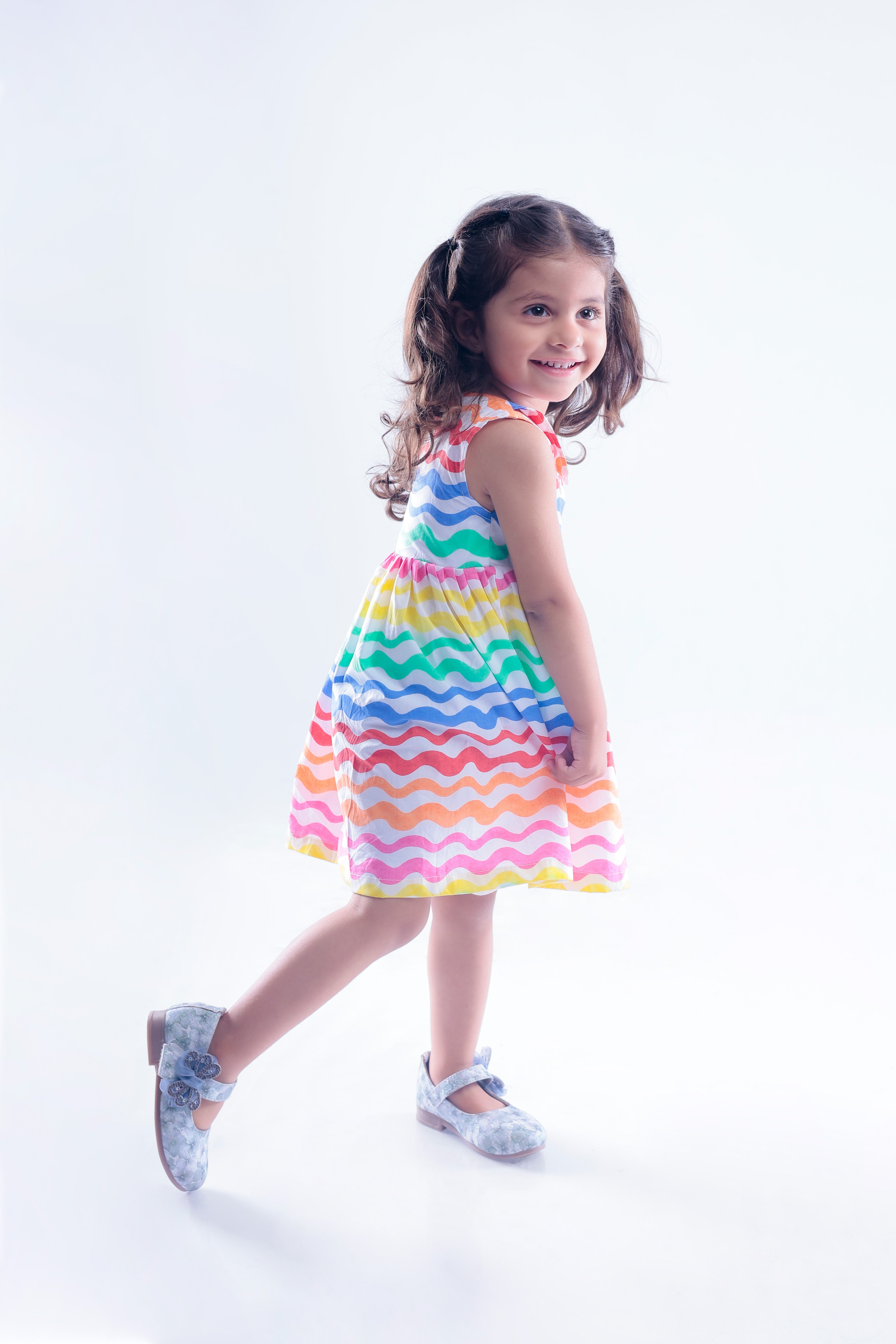 Multicoloured Wave Dress