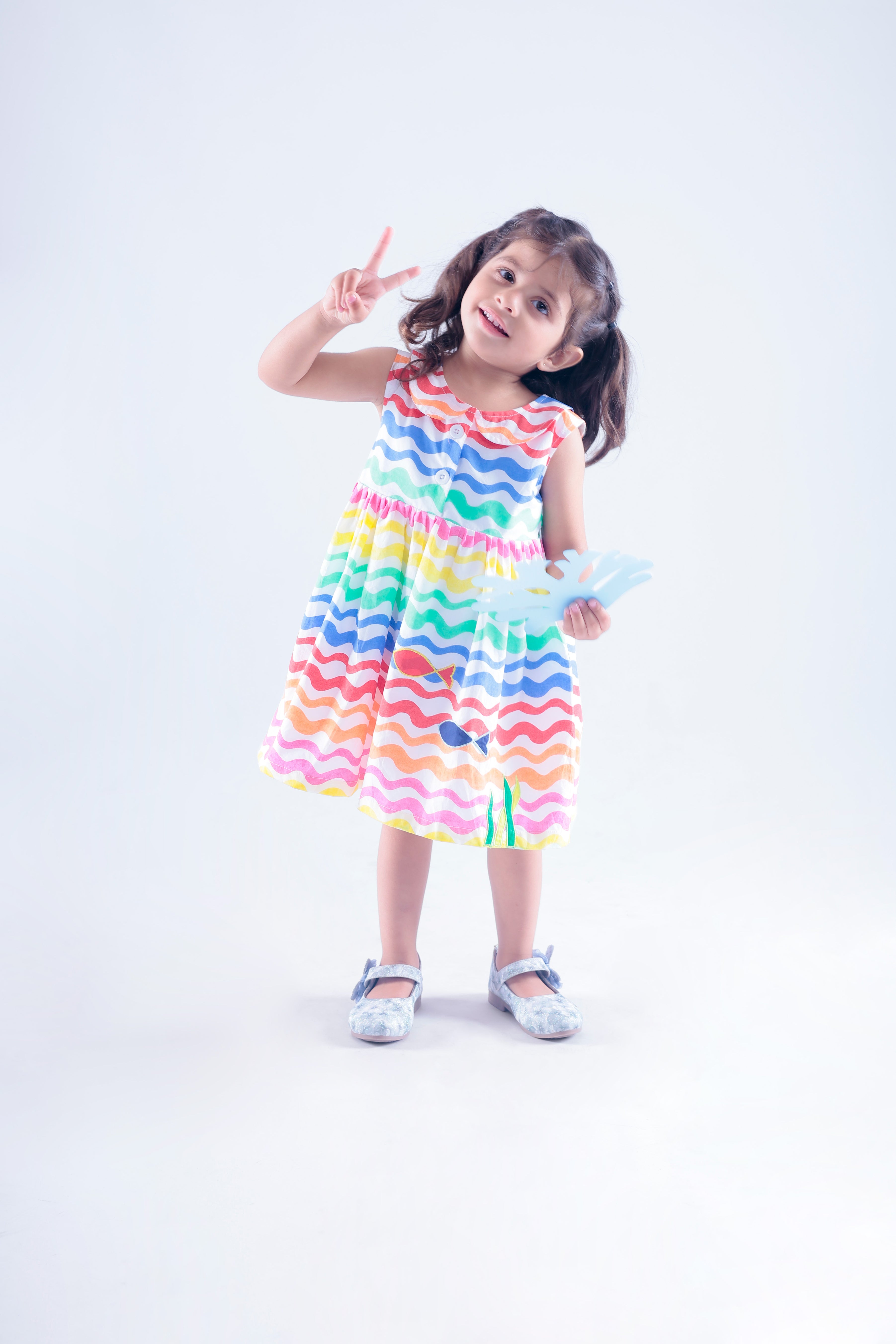 Multicoloured Wave Dress