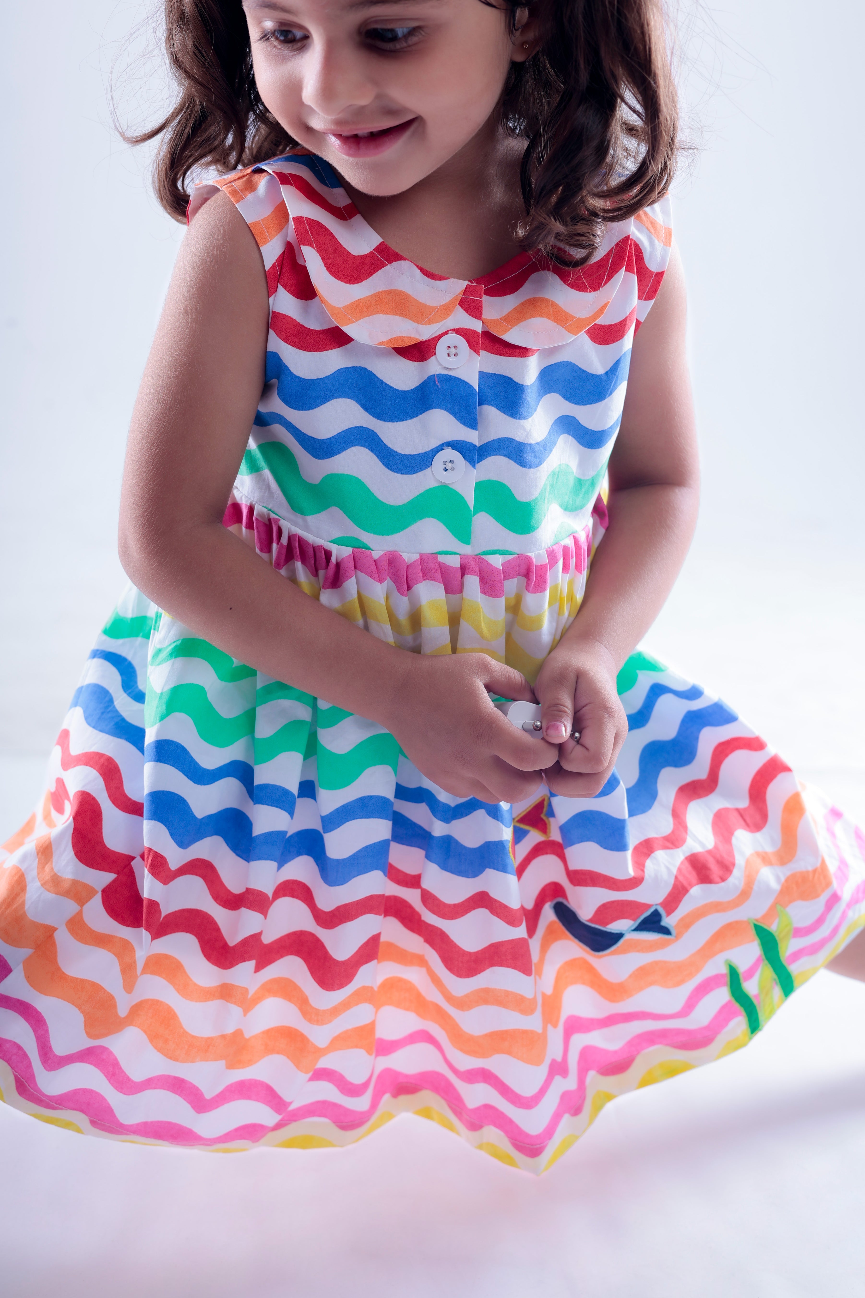 Multicoloured Wave Dress