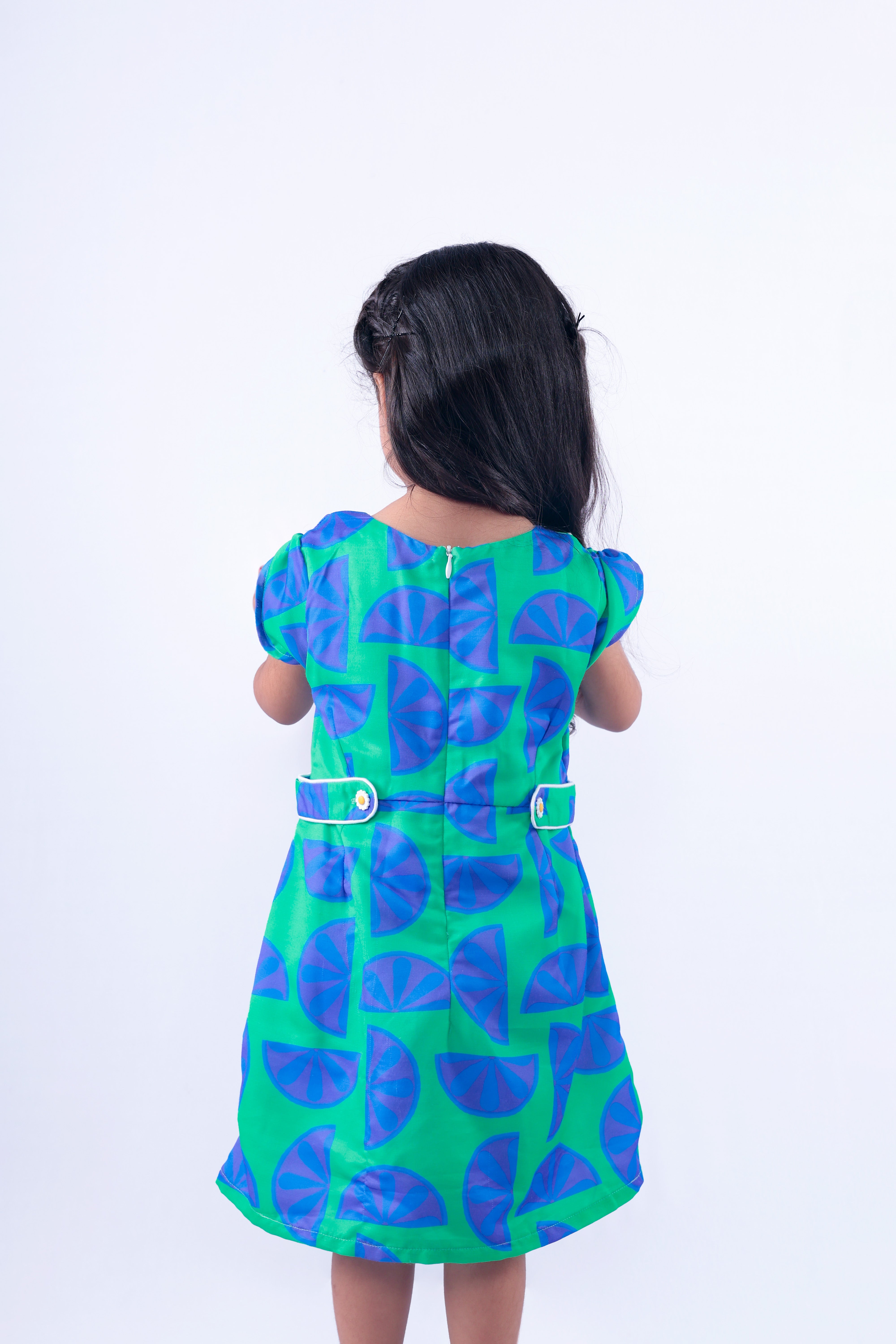 Blue and Green Lemon Dress