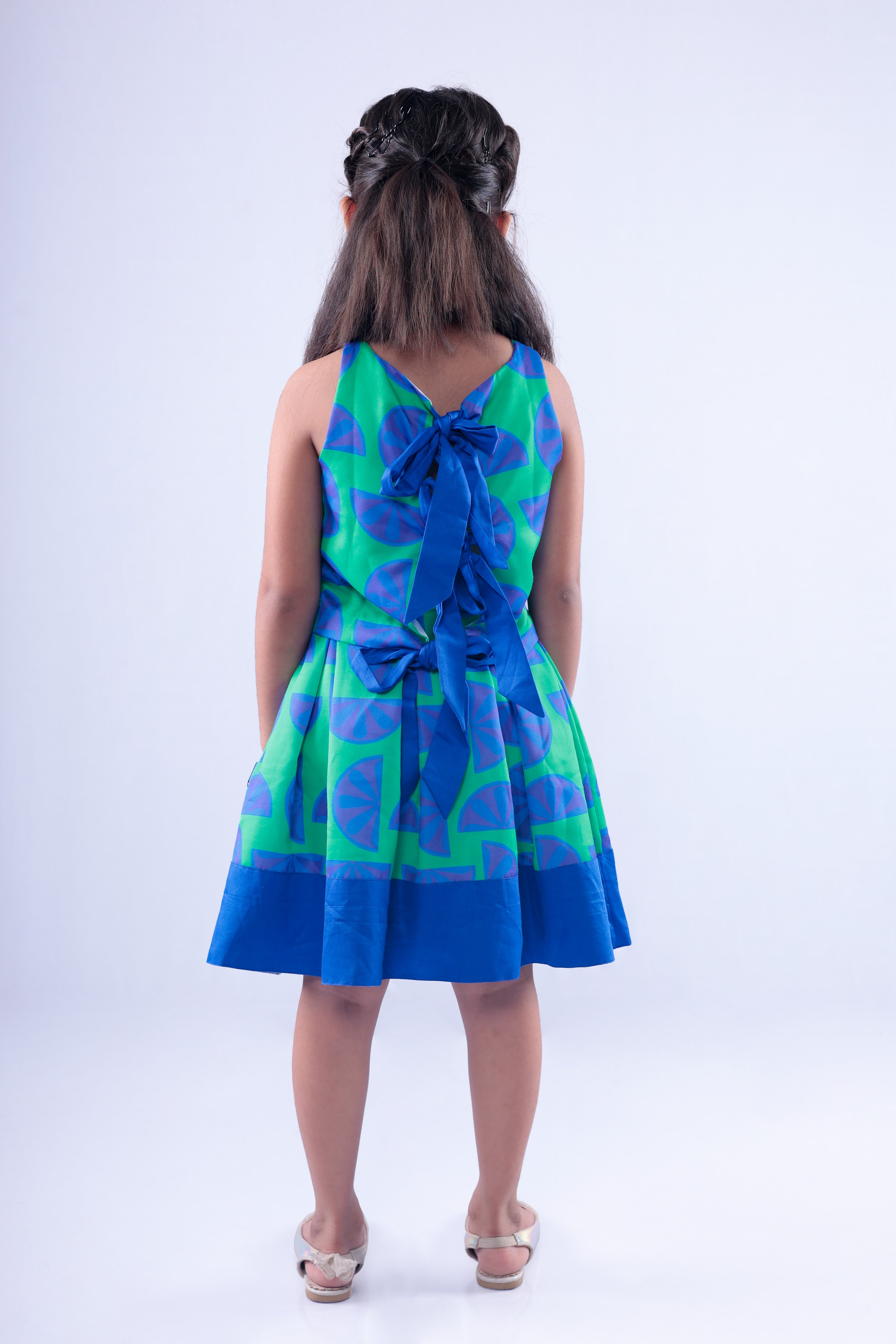 Blue and Green Lemon Top and Skirt